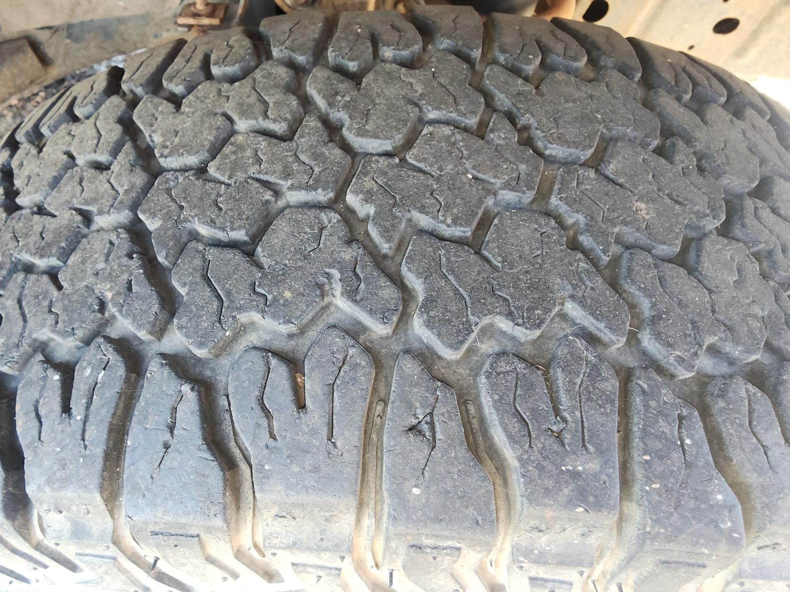 Close-up of a Worn Car Tyre Tread With Cracked — South West 4WD Wreckers In Harristown, QLD