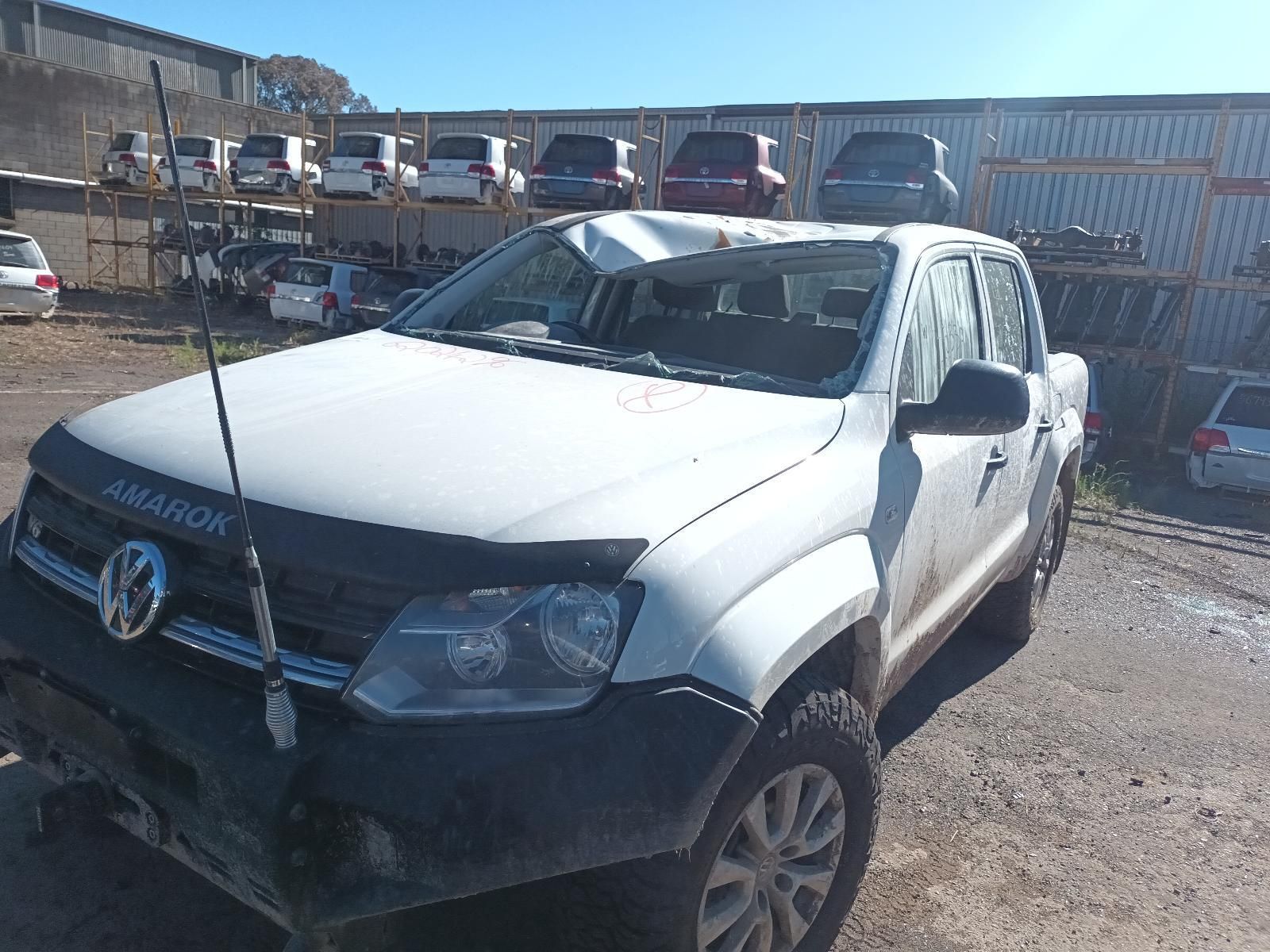 White Volkswagen Pickup Truck — South West 4WD Wreckers In Harristown, QLD