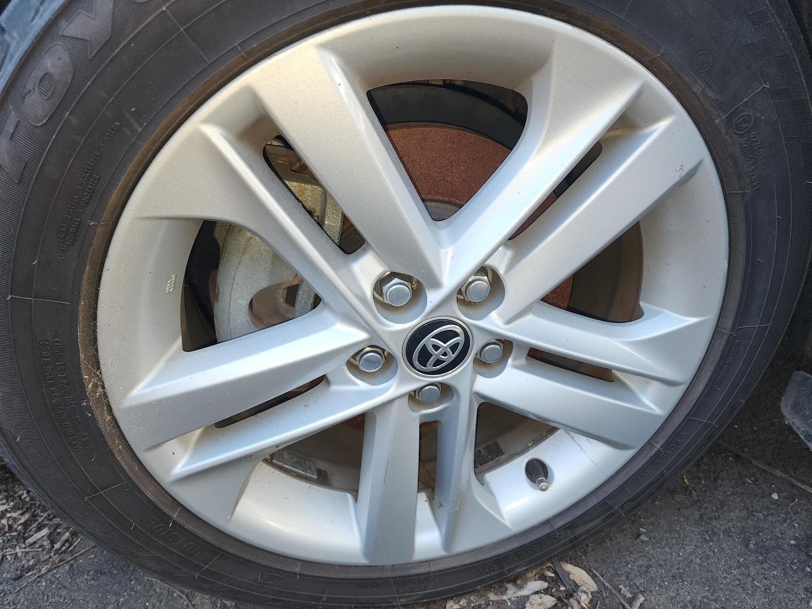 Close-up of a Silver Toyota Wheel Rim — South West 4WD Wreckers In Harristown, QLD