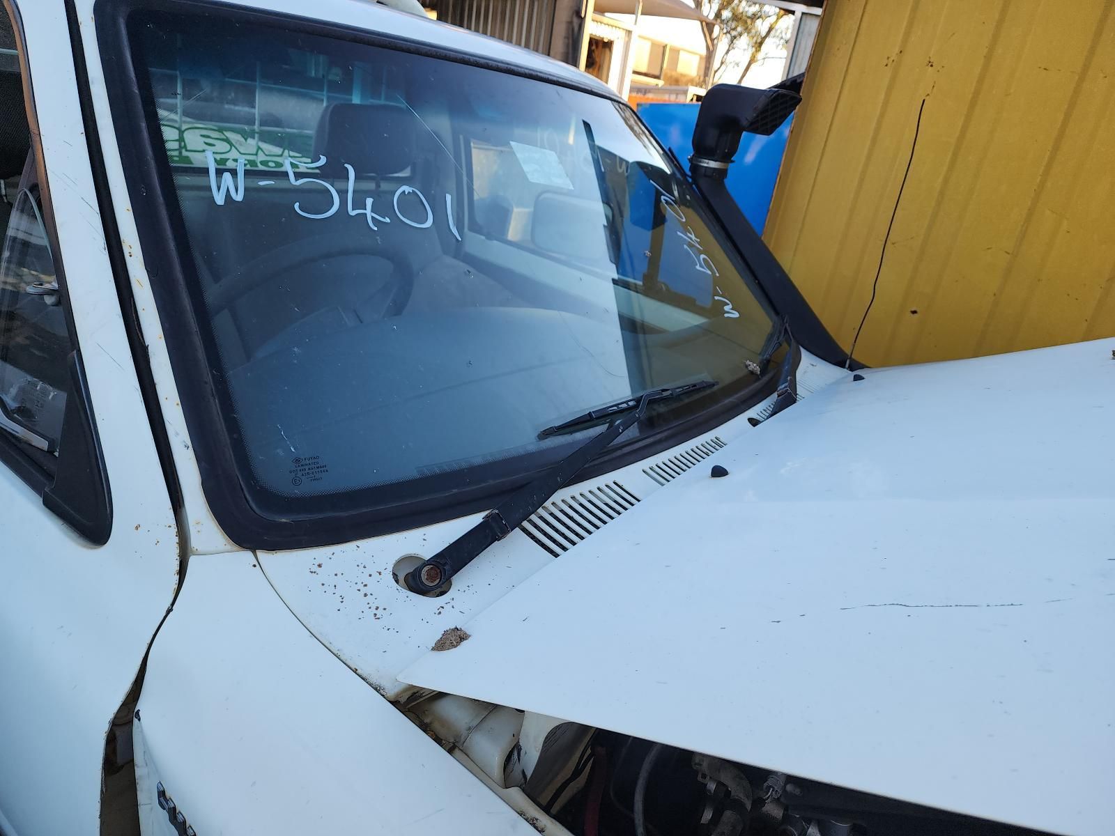 Damaged White Car Front End — South West 4WD Wreckers In Harristown, QLD
