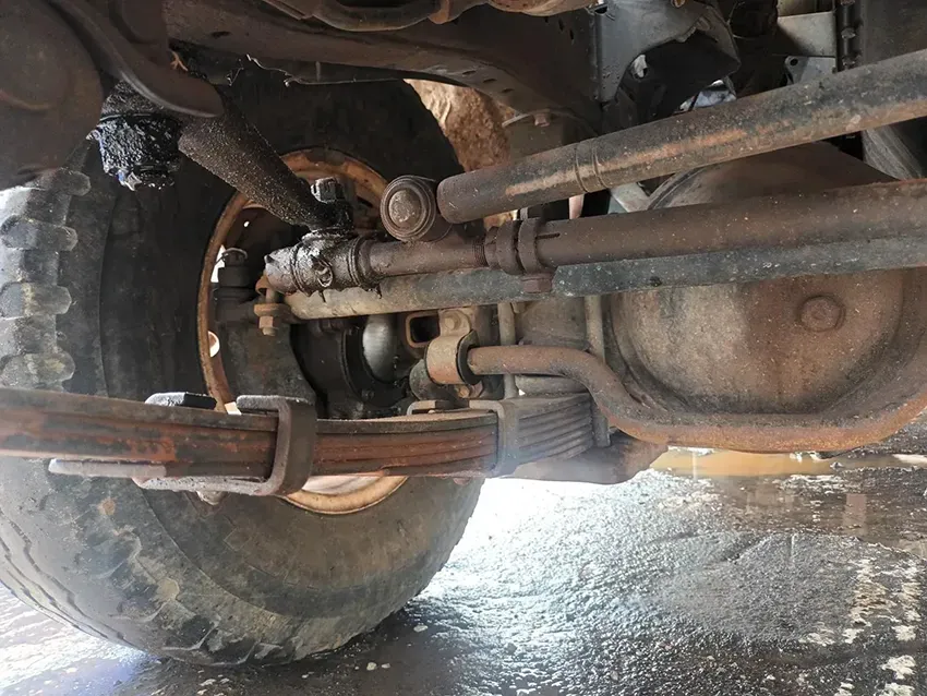 A Close Up of the Front Suspension of a Truck — South West 4WD Wreckers In Brisbane, QLD