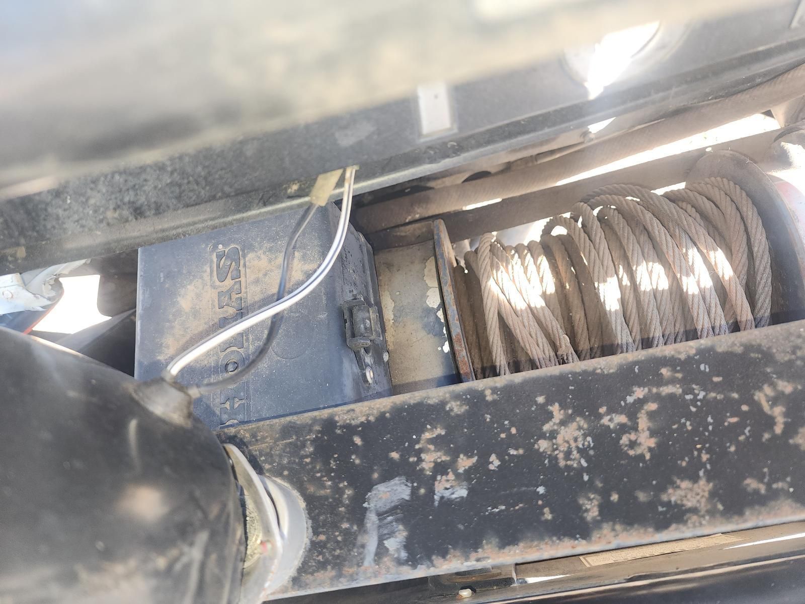 Close-Up of A Dusty Winch Spool with Coiled Cable — South West 4WD Wreckers In Harristown, QLD