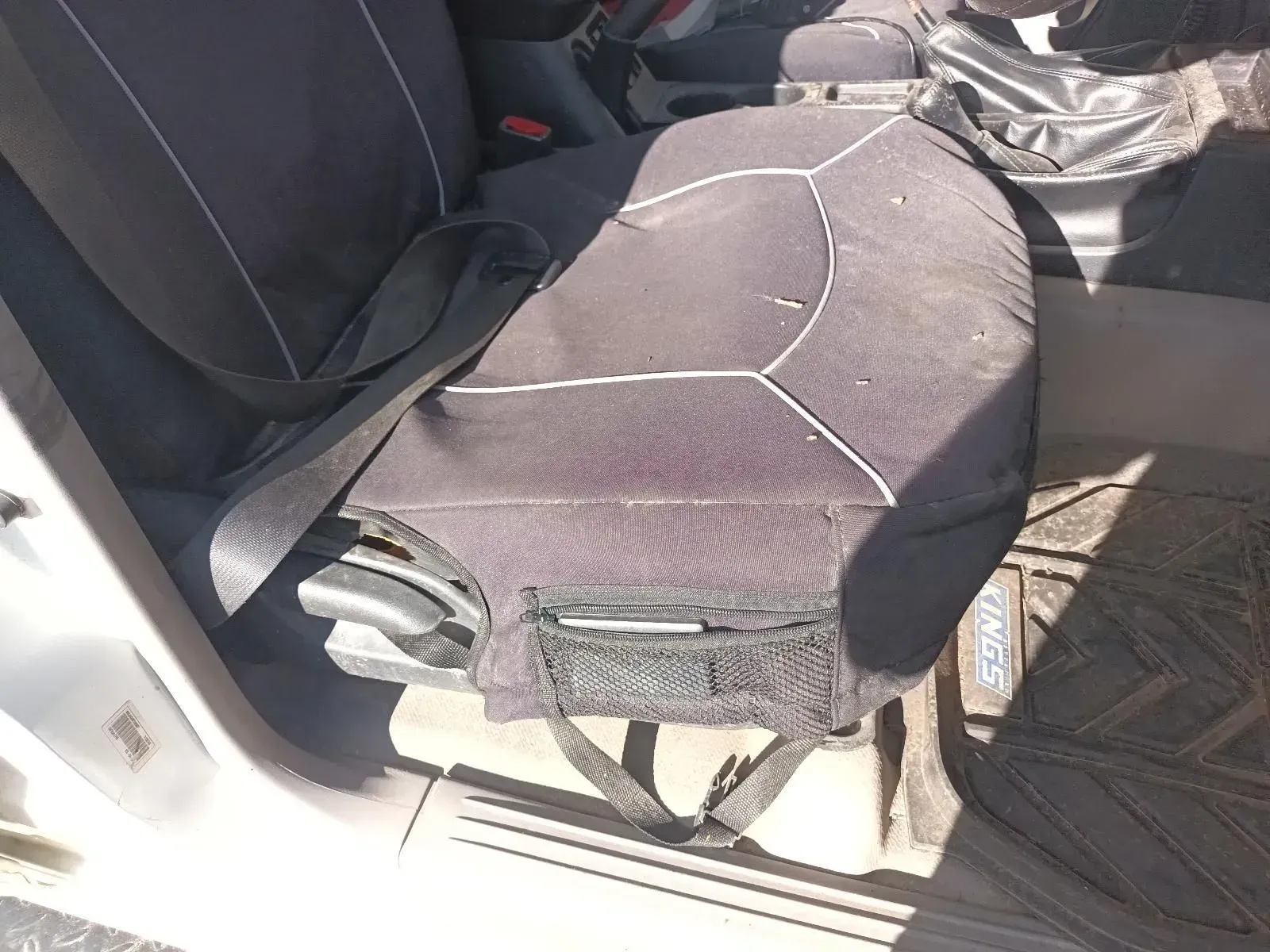 Black Car Seat With White Piping; Part of a Vehicle Interior — South West 4WD Wreckers In Brisbane, QLD
