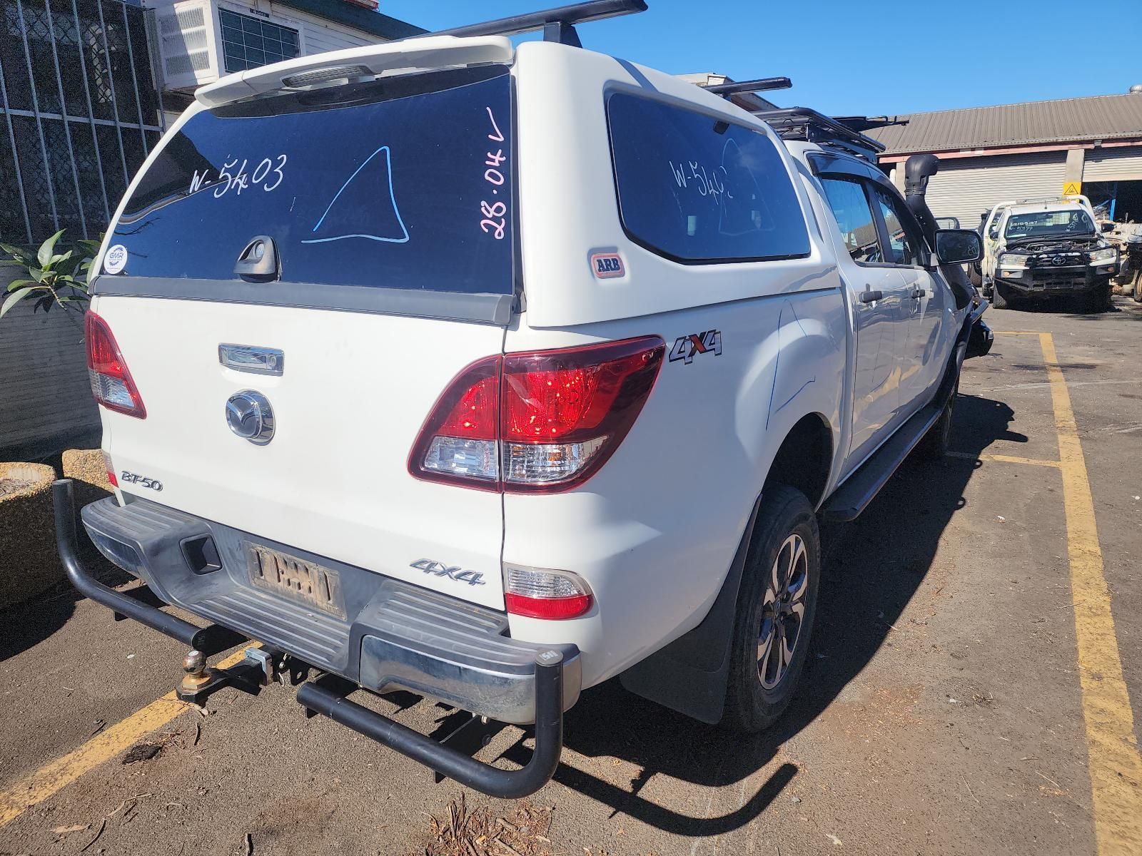 W-5403 MAZDA BT-50 XT 3.2L P5AT DIESEL MANUAL 4WD DUAL CAB 2018