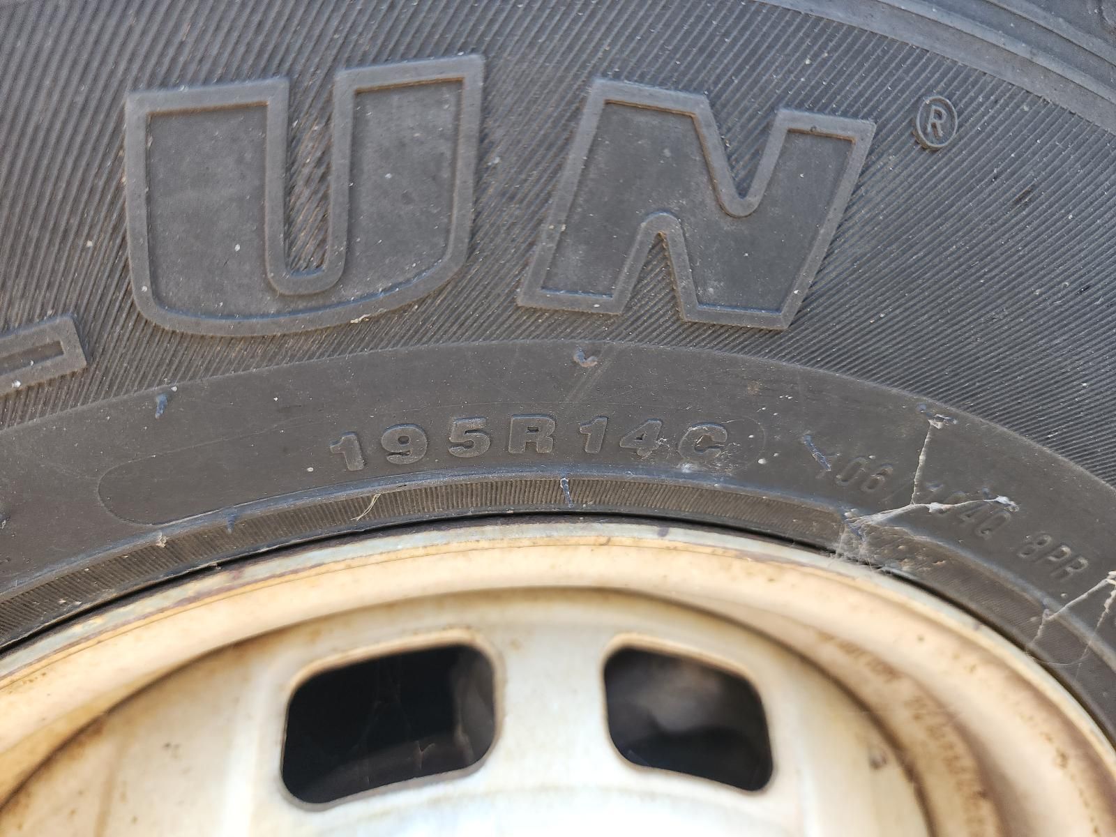 Close-up of a Tyre Sidewall — South West 4WD Wreckers In Harristown, QLD