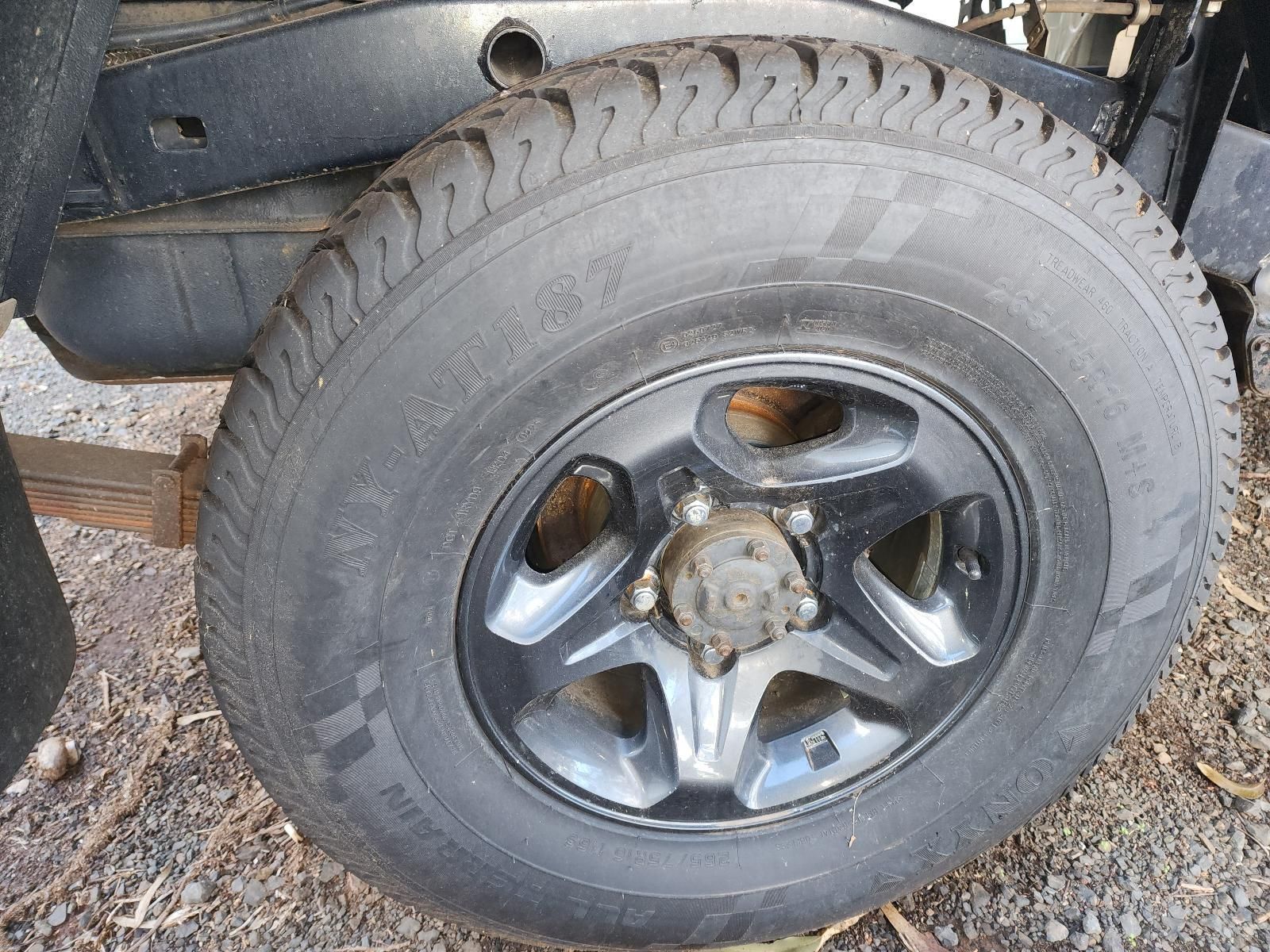 Close-up of a Black Off-road Tire — South West 4WD Wreckers In Harristown, QLD