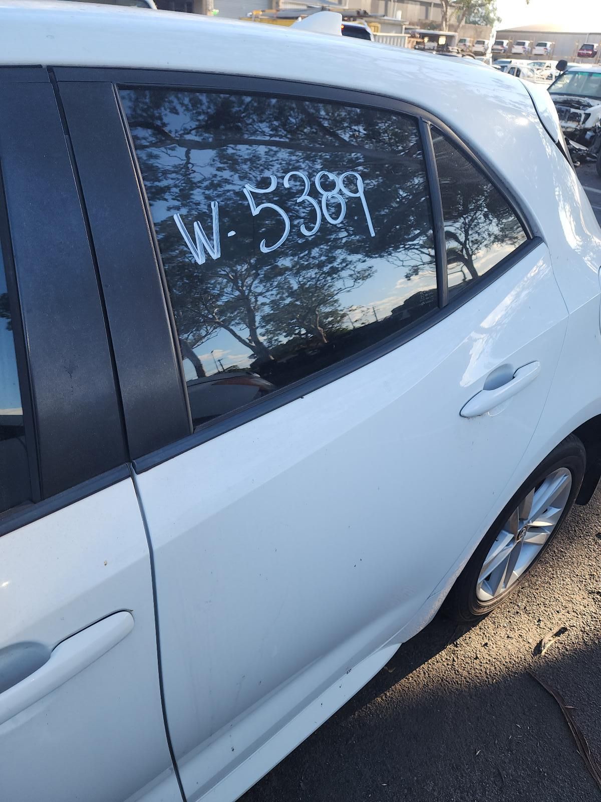 White Sedan With “w 5389” — South West 4WD Wreckers In Harristown, QLD