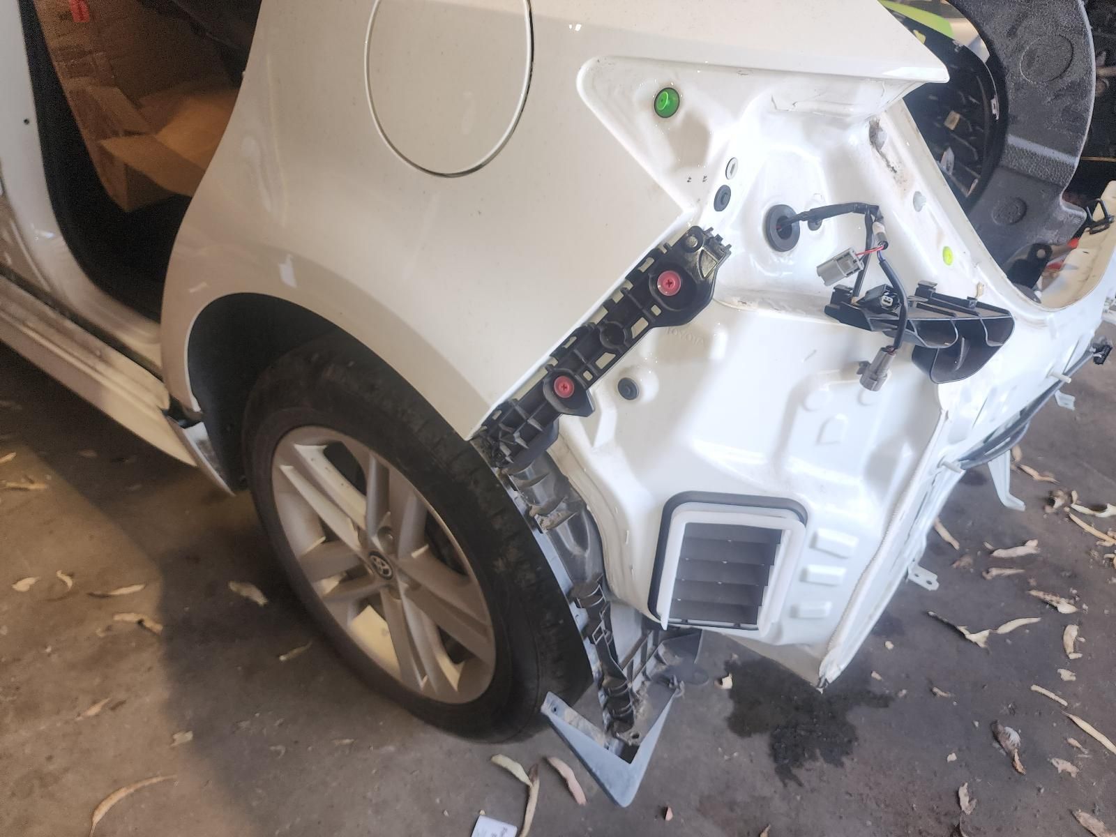 White Car With Rear Bumper Removed — South West 4WD Wreckers In Harristown, QLD