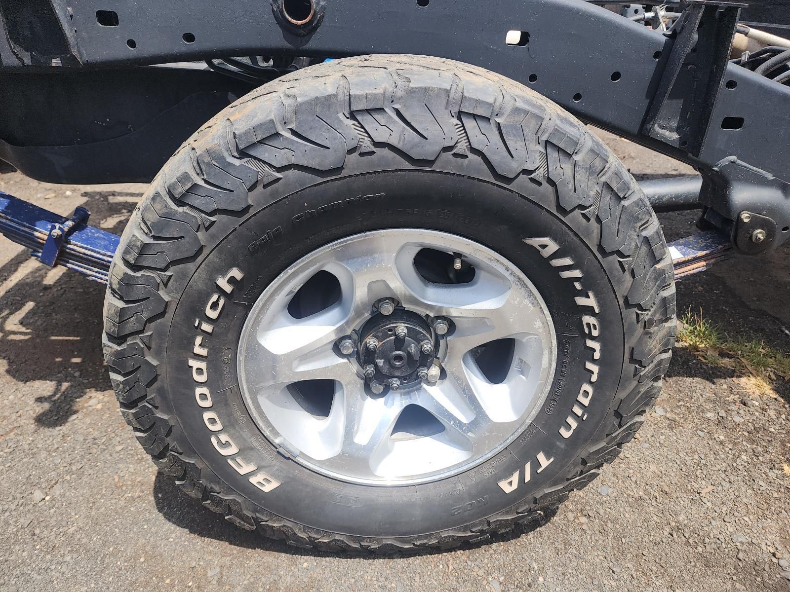 Close-up of a Silver Off-road Tyre — South West 4WD Wreckers In Harristown, QLD