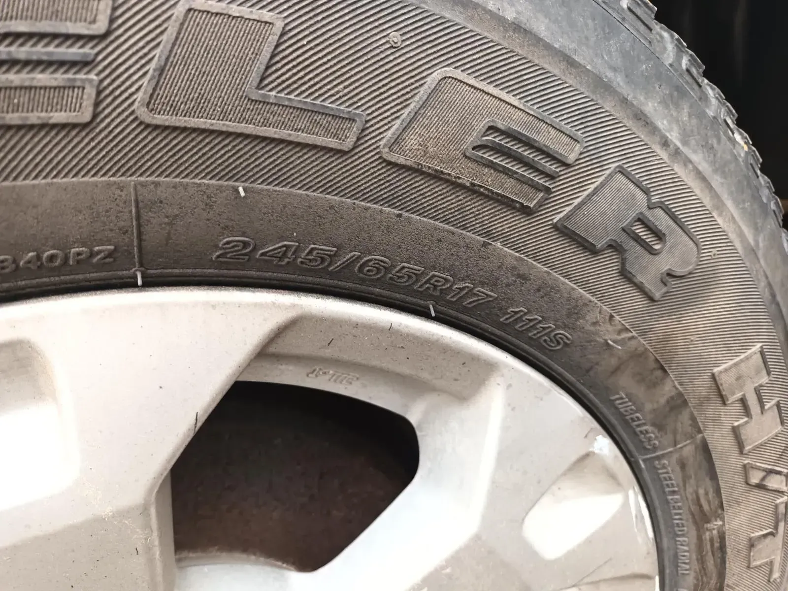Close-up of a Tyre With White Rim — South West 4WD Wreckers In Harristown, QLD