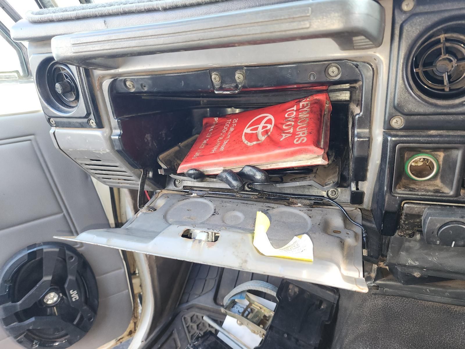 Car Dashboard With the Glove Box Open — South West 4WD Wreckers In Harristown, QLD