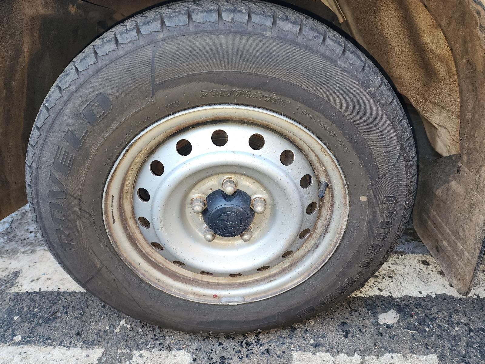 Close-up of a Worn Car Tire — South West 4WD Wreckers In Harristown, QLD