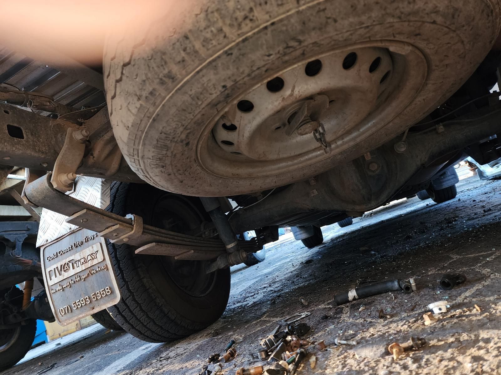 Underbody View of a Car After a Crash — South West 4WD Wreckers In Harristown, QLD