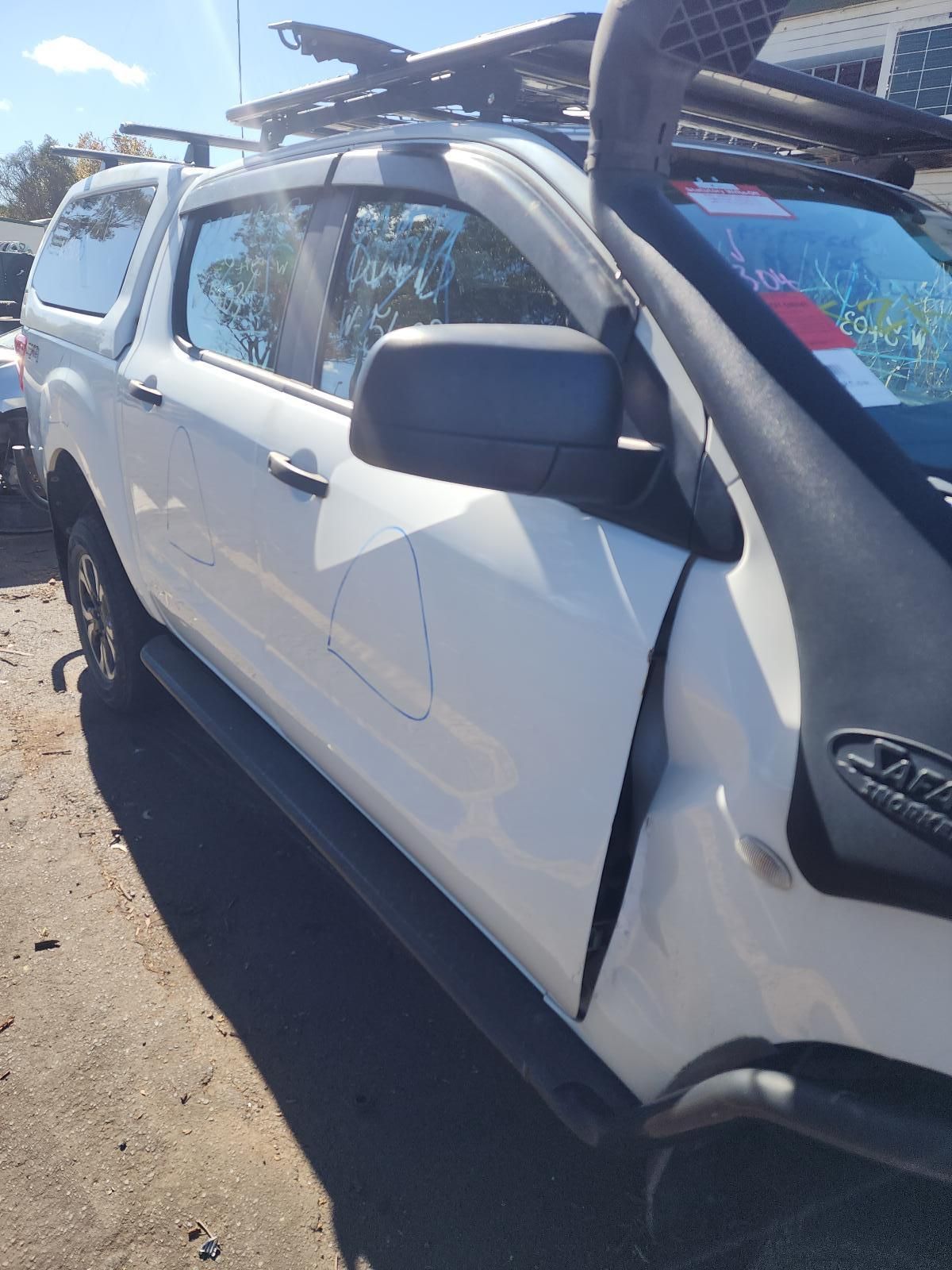 White SUV With Front-end Damage — South West 4WD Wreckers In Harristown, QLD