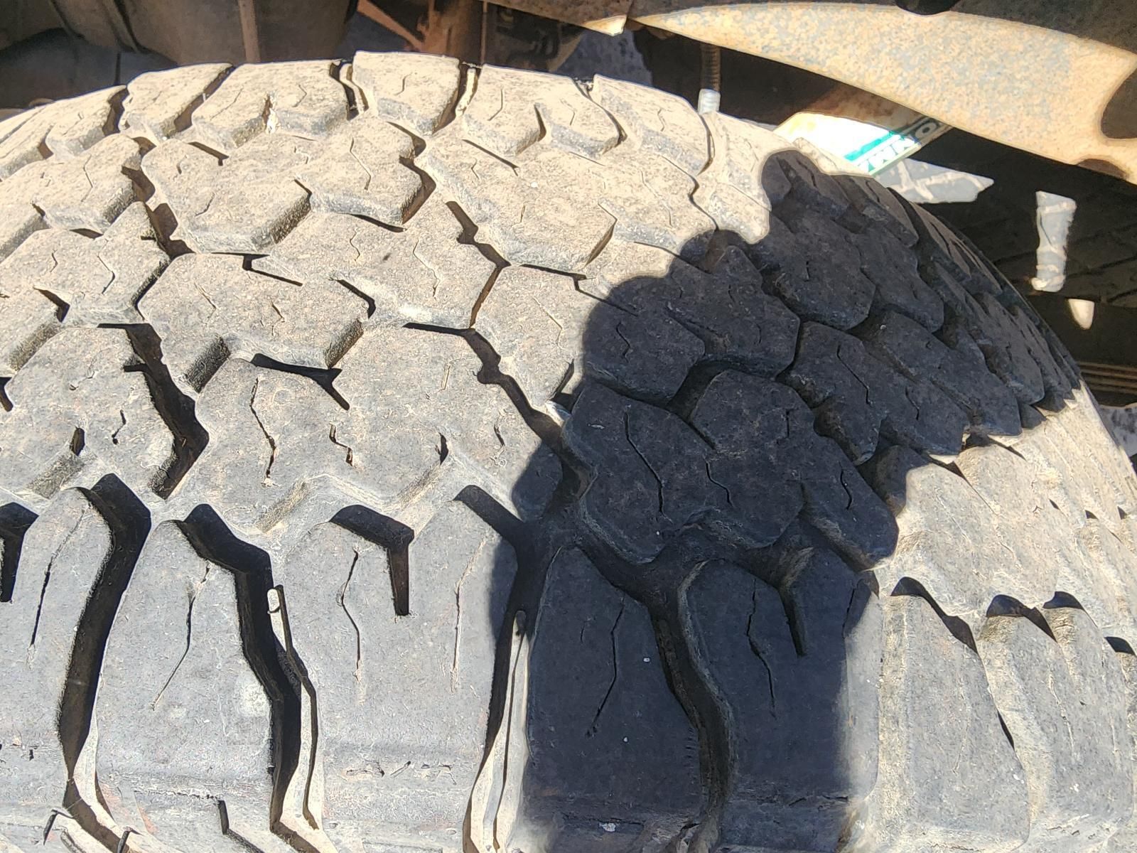 Close-up of a Worn Tire Tread — South West 4WD Wreckers In Harristown, QLD