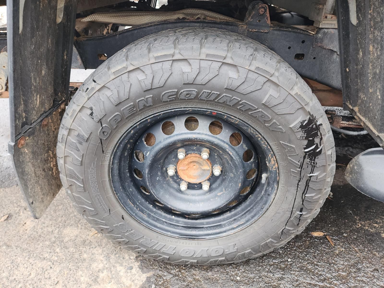 Close-up of a Worn Black Tyre — South West 4WD Wreckers In Harristown, QLD