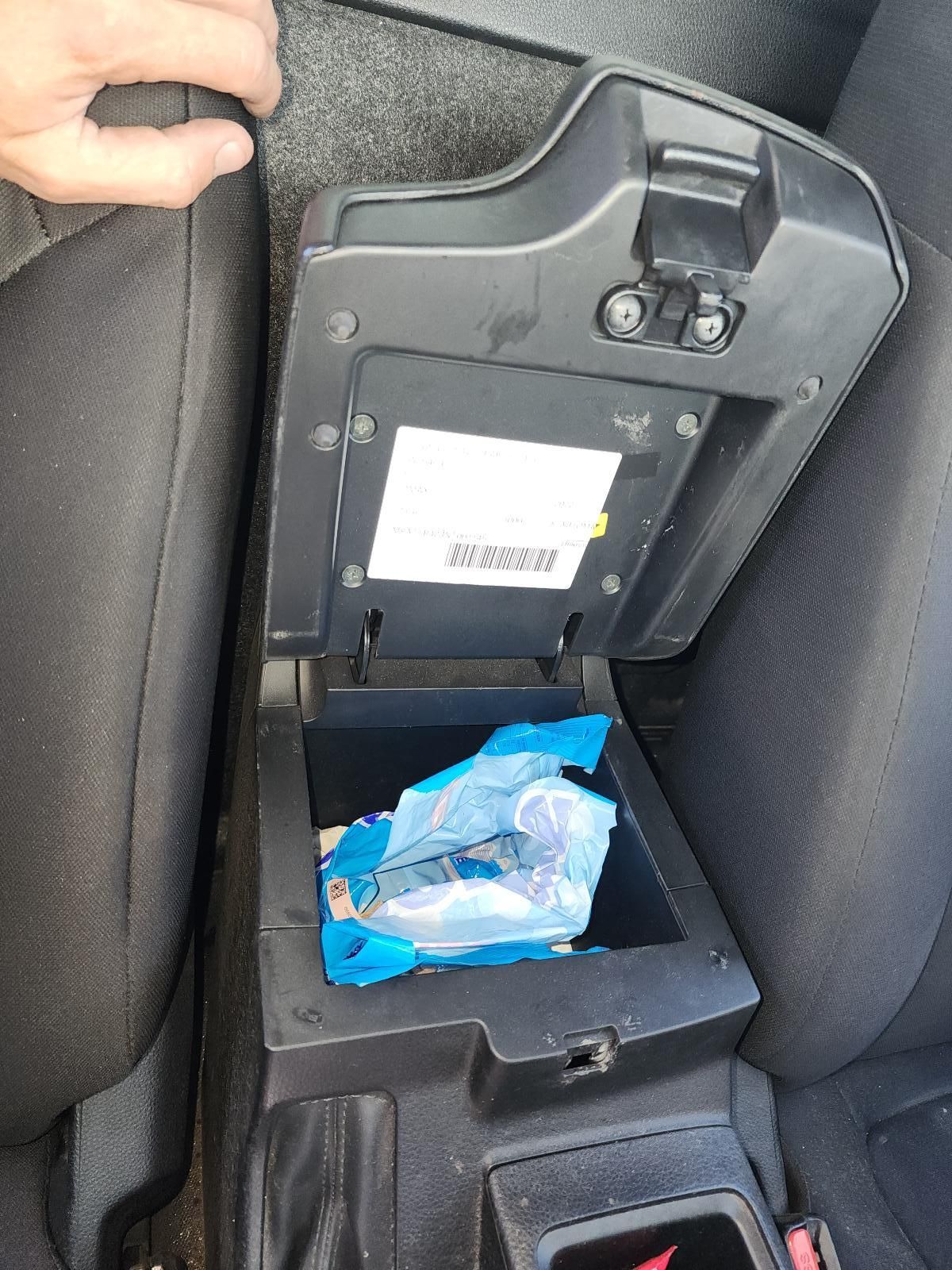 Car Center Console Storage Compartment Open — South West 4WD Wreckers In Harristown, QLD