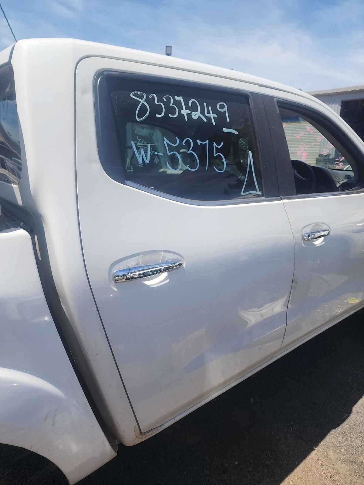 White Pickup Truck With Handwritten Phone Number — South West 4WD Wreckers In Harristown, QLD