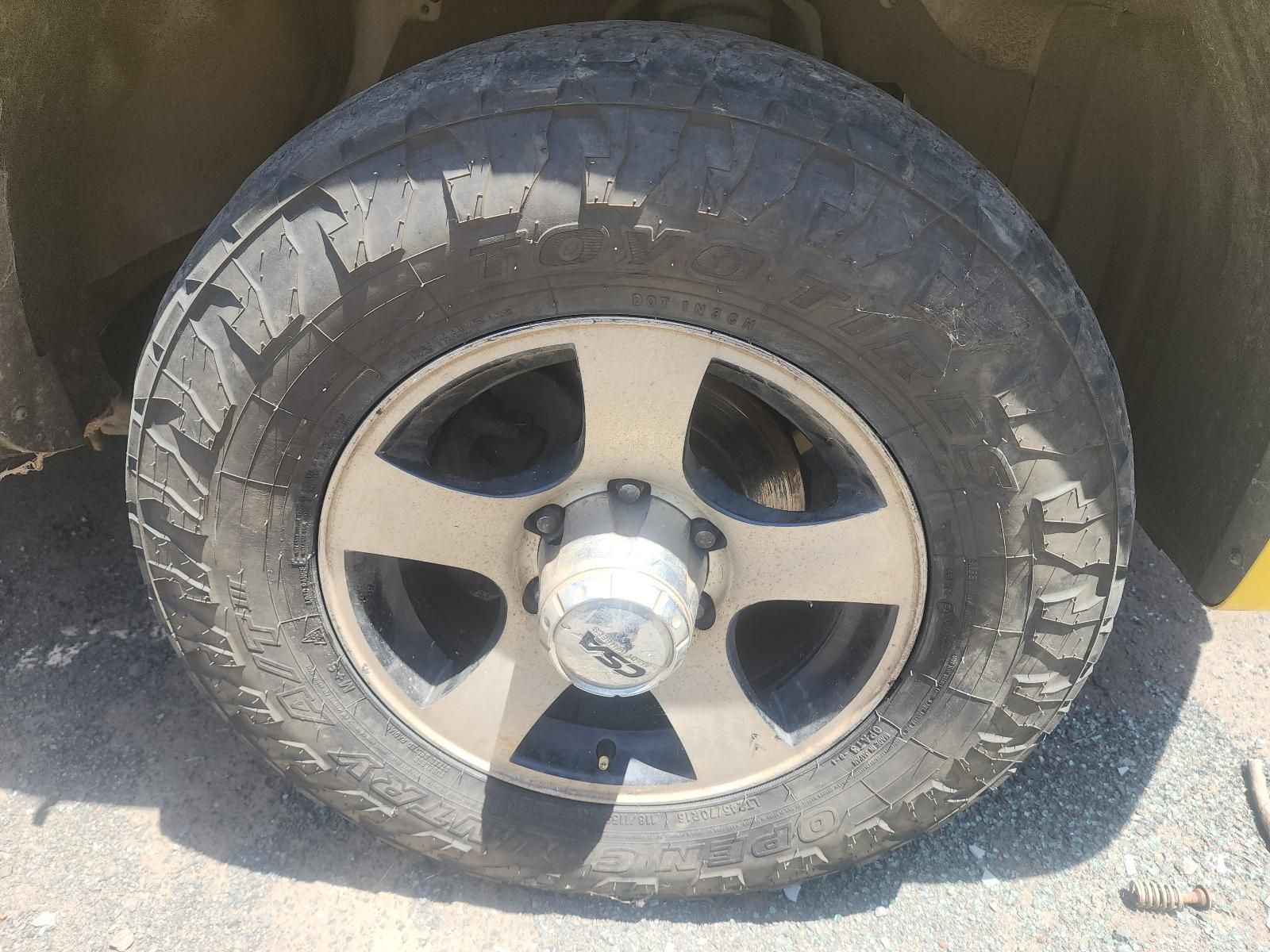 Close-up of a Worn Black Tyre — South West 4WD Wreckers In Harristown, QLD