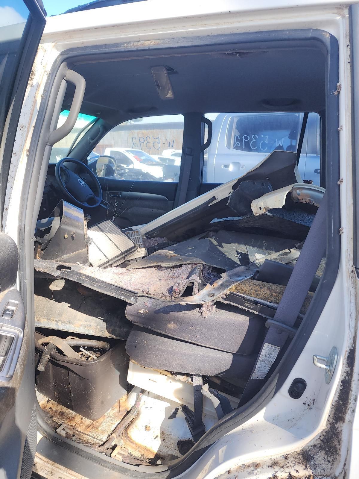 Severely Damaged Car Interior With Broken Seats — South West 4WD Wreckers In Harristown, QLD