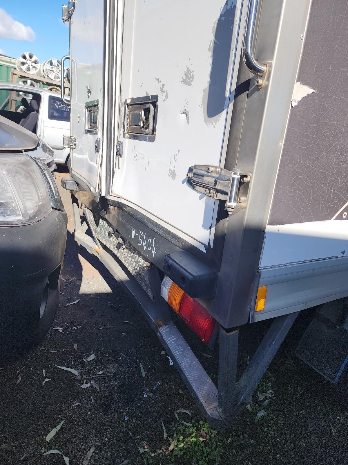 Damaged White Box Truck — South West 4WD Wreckers In Harristown, QLD