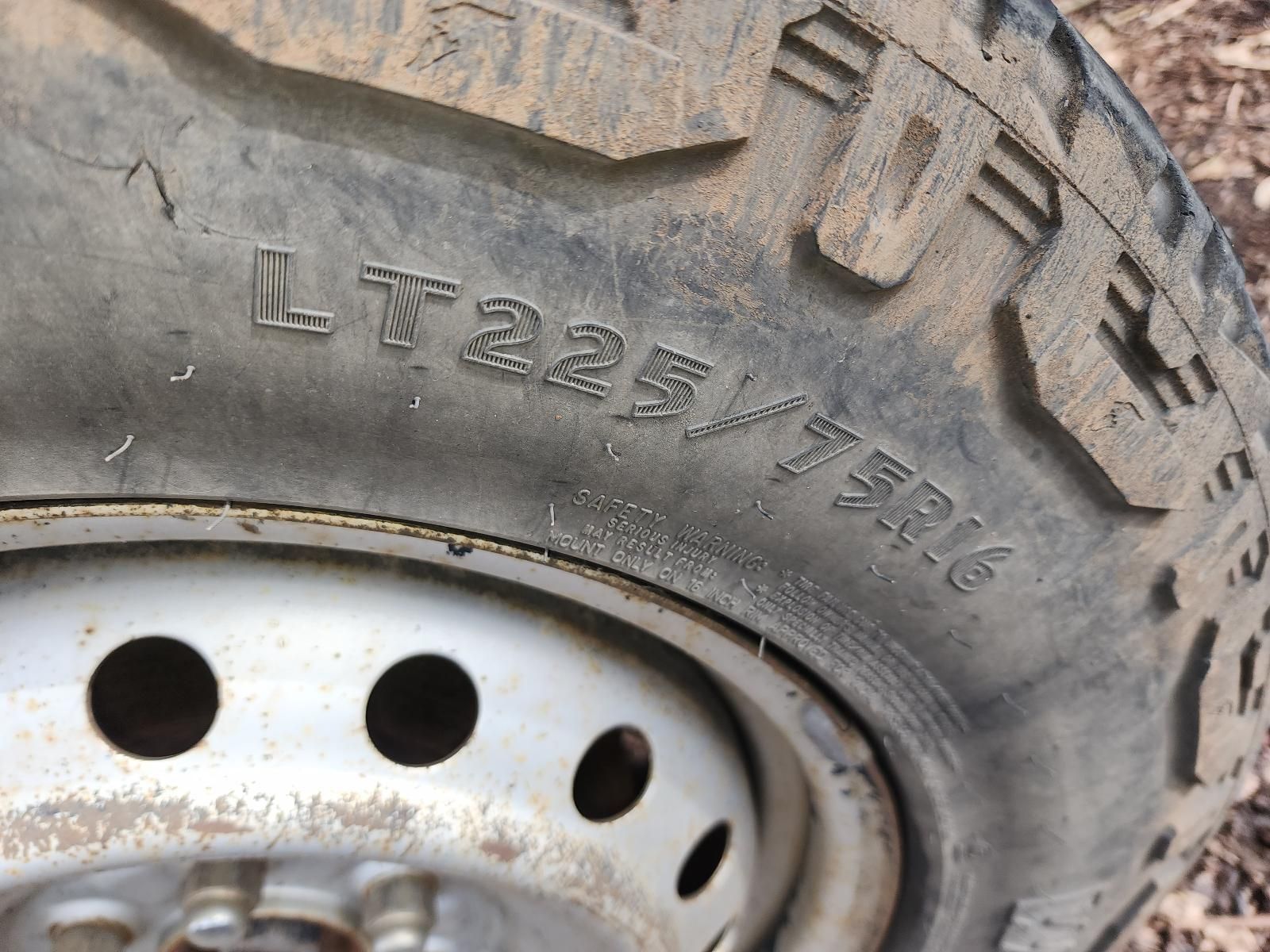 Close-up of a Muddy Tire and Metal Wheel Rim — South West 4WD Wreckers In Harristown, QLD