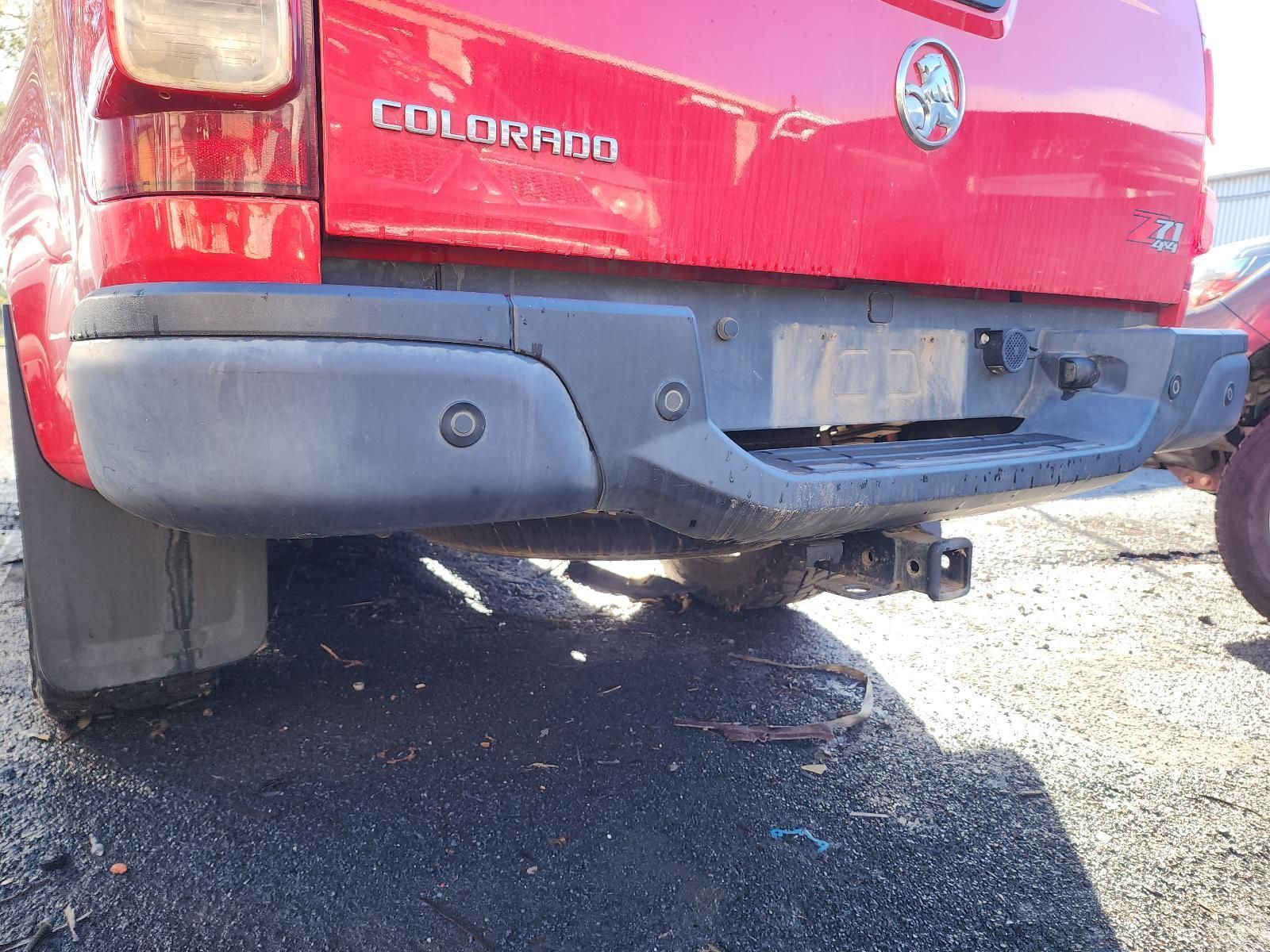 Rear View of a Red Chevrolet Colorado Pickup — South West 4WD Wreckers In Harristown, QLD