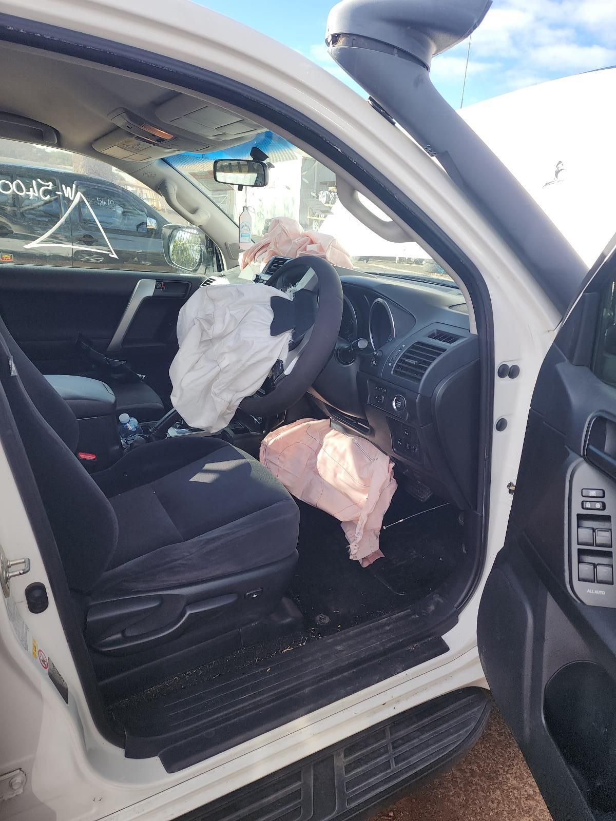 Damaged Car Interior With Deployed Airbags — South West 4WD Wreckers In Harristown, QLD