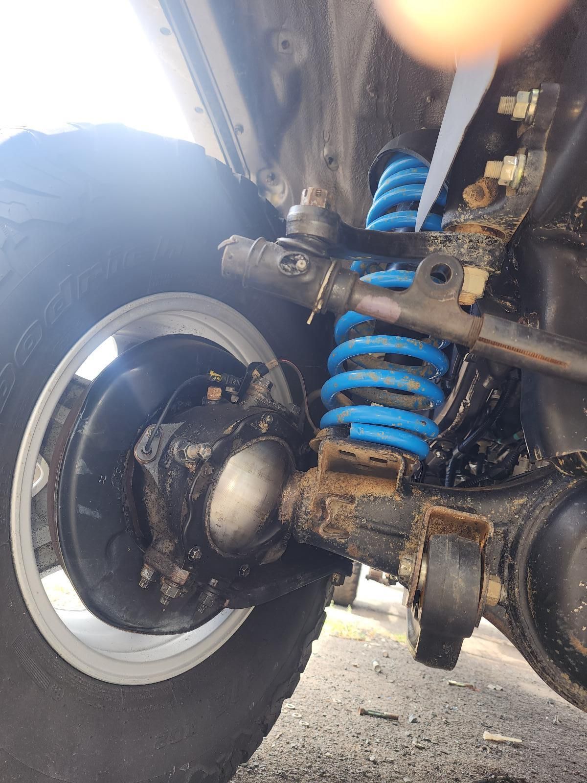 Close-up of a Car’s Rear Suspension — South West 4WD Wreckers In Harristown, QLD