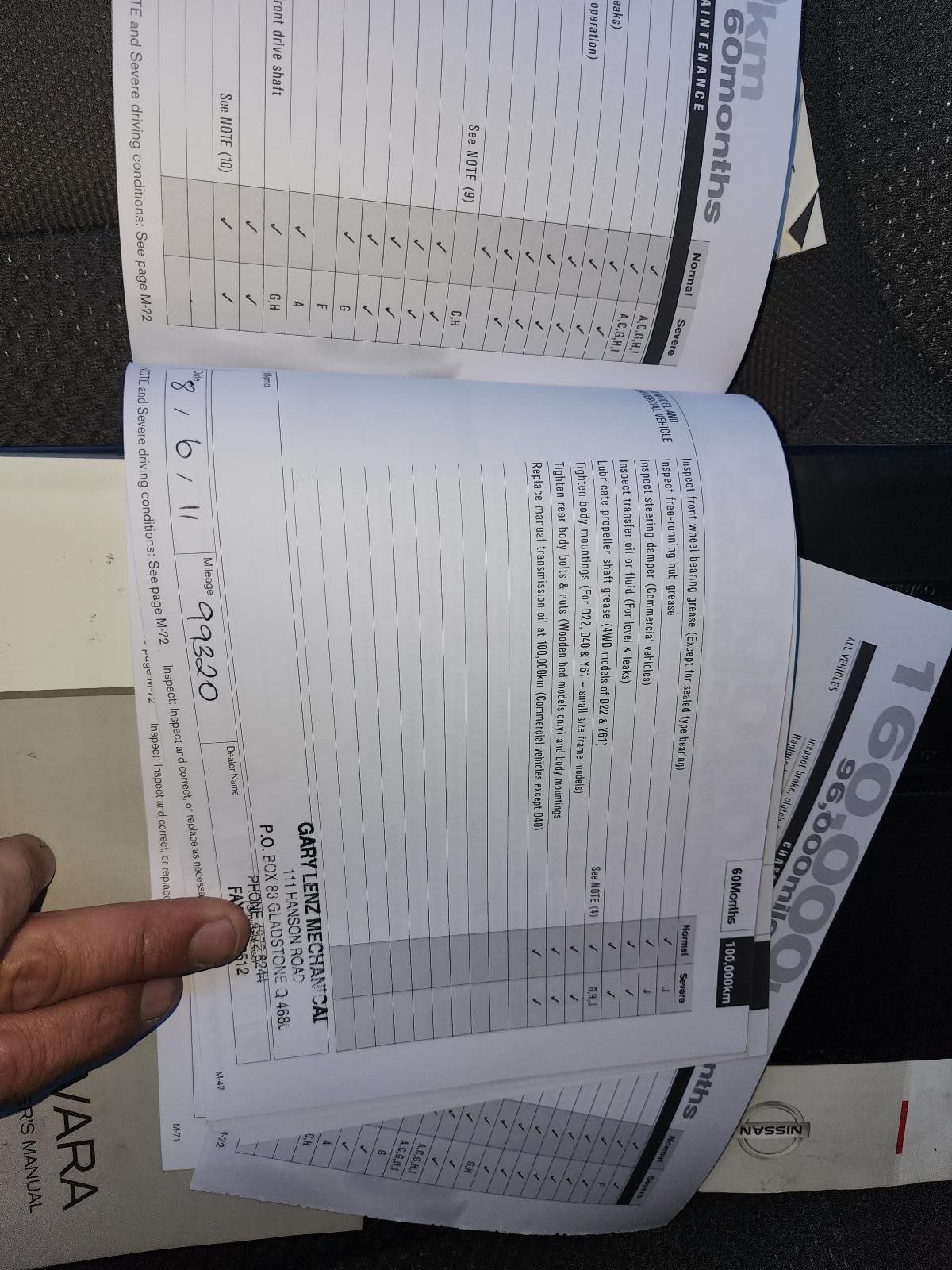 Open Workbook With Handwritten Notes — South West 4WD Wreckers In Harristown, QLD