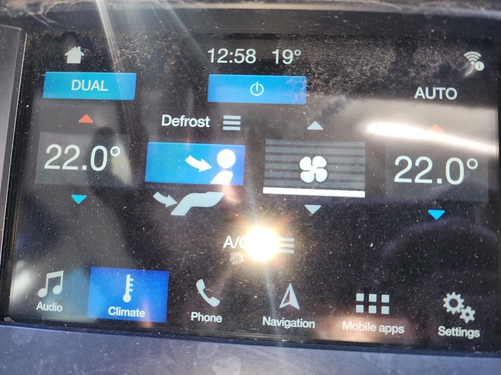 Car Dashboard Climate Control Screen Showing — South West 4WD Wreckers In Harristown, QLD