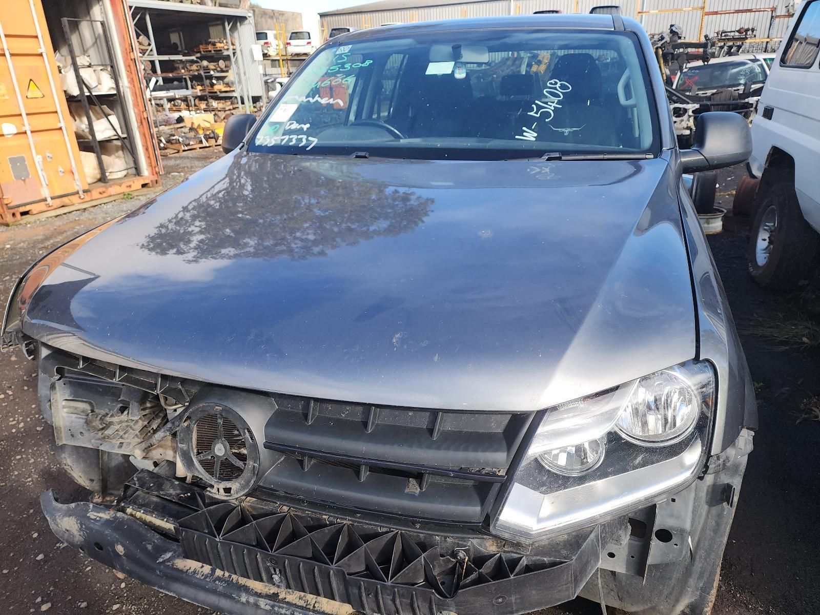 Damaged Gray SUV With a Smashed Front Bumper — South West 4WD Wreckers In Harristown, QLD