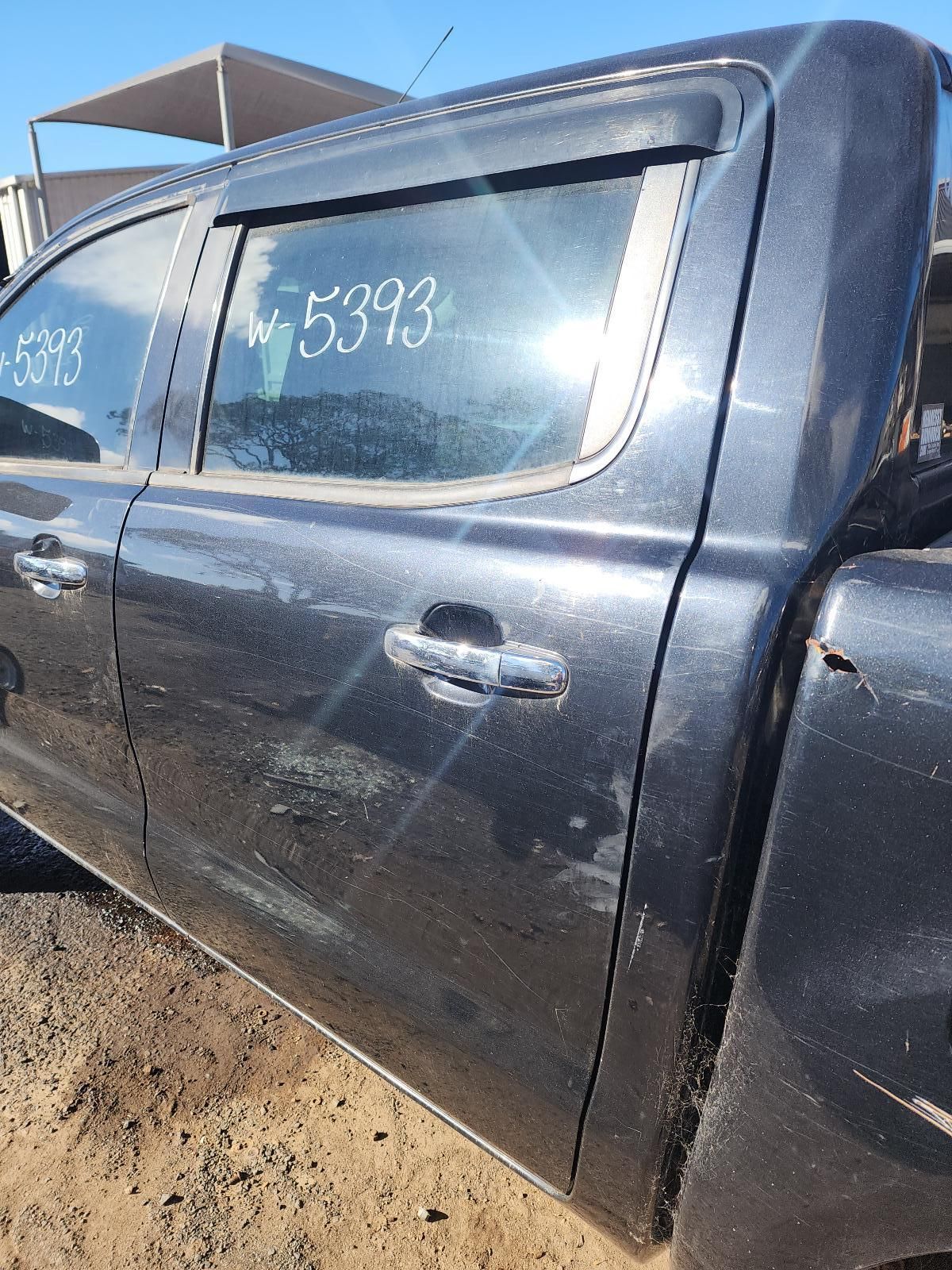Dark Blue Pickup Truck Door and Rear Side Panel — South West 4WD Wreckers In Harristown, QLD