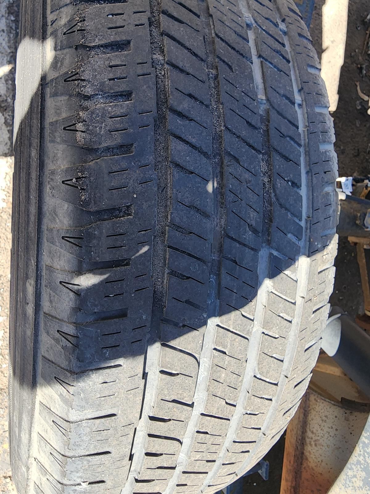 Close-up of a Worn Car Tire — South West 4WD Wreckers In Harristown, QLD