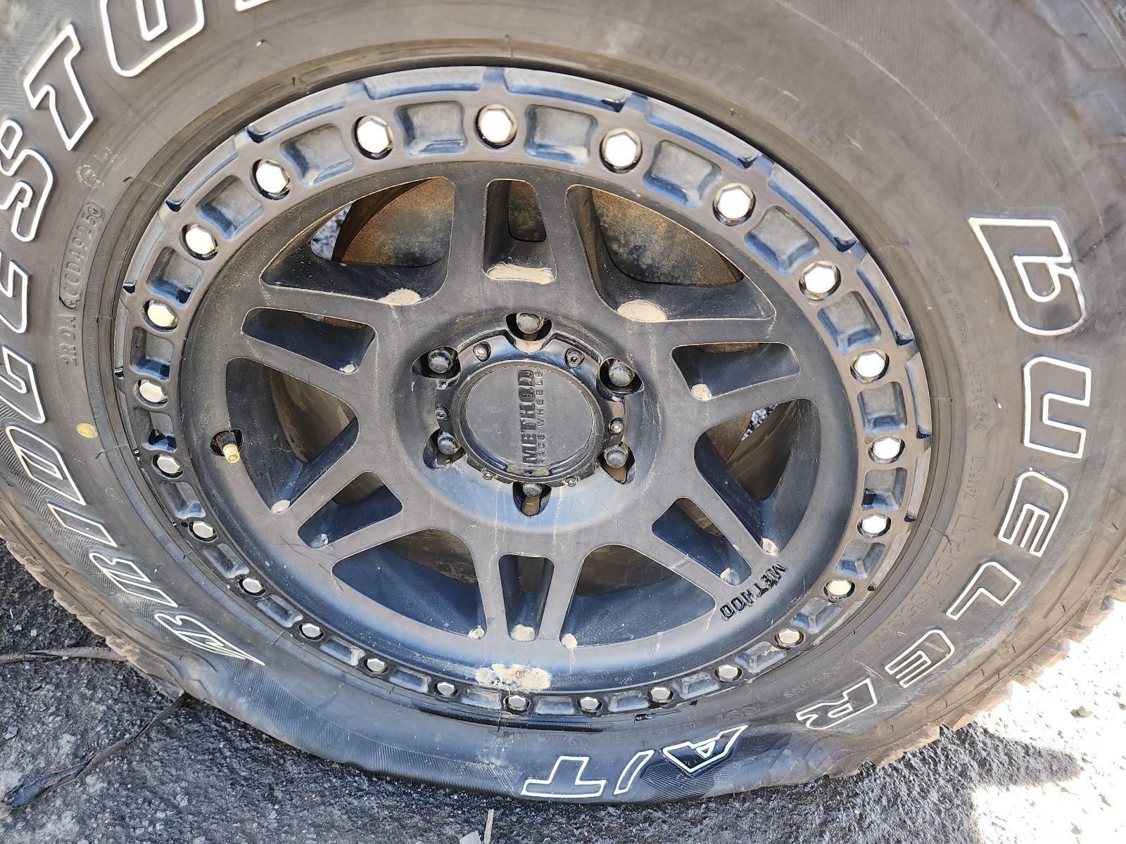 Close-up of a Dusty Off-road Tire — South West 4WD Wreckers In Harristown, QLD