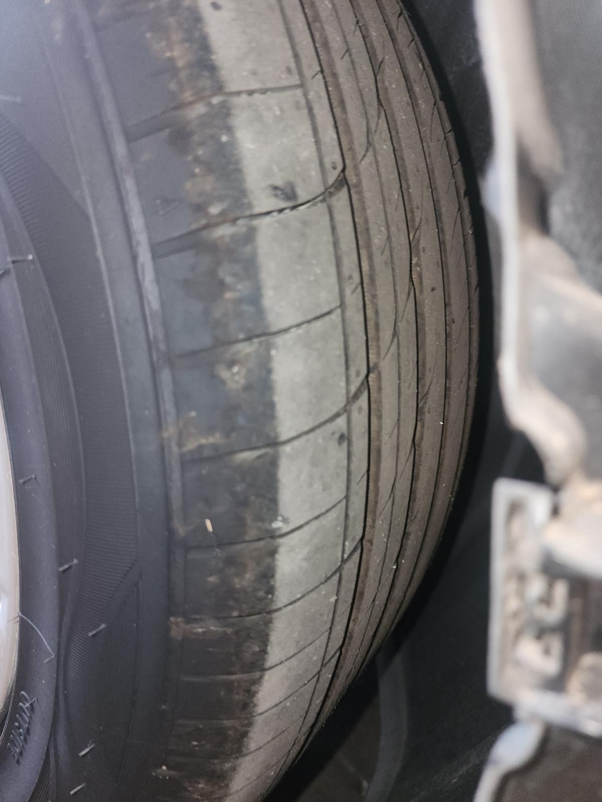 Close-up of a Worn Car Tyre With Visible Tread Wear — South West 4WD Wreckers In Harristown, QLD