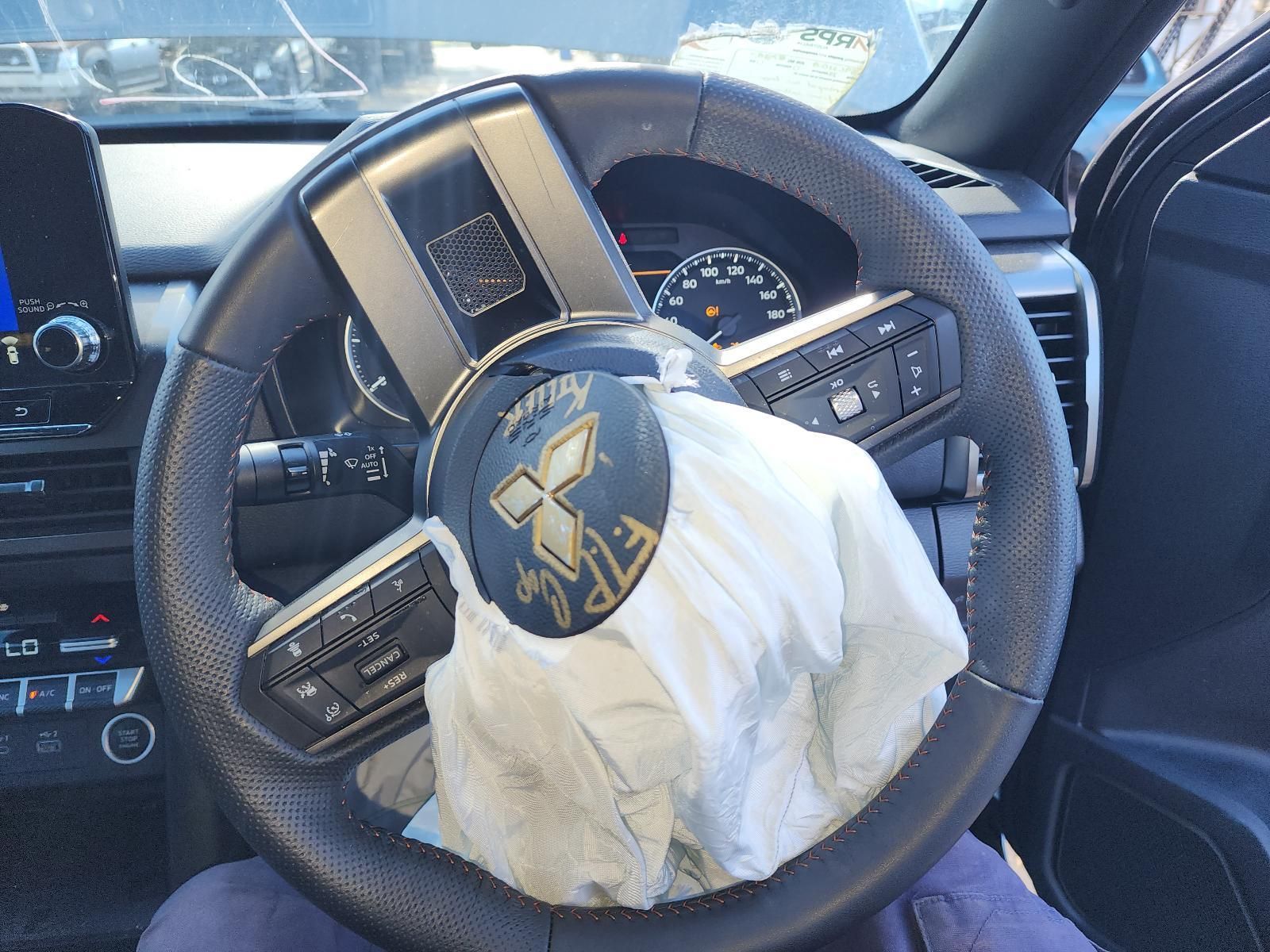 Car Interior With a Deployed White Airbag — South West 4WD Wreckers In Harristown, QLD