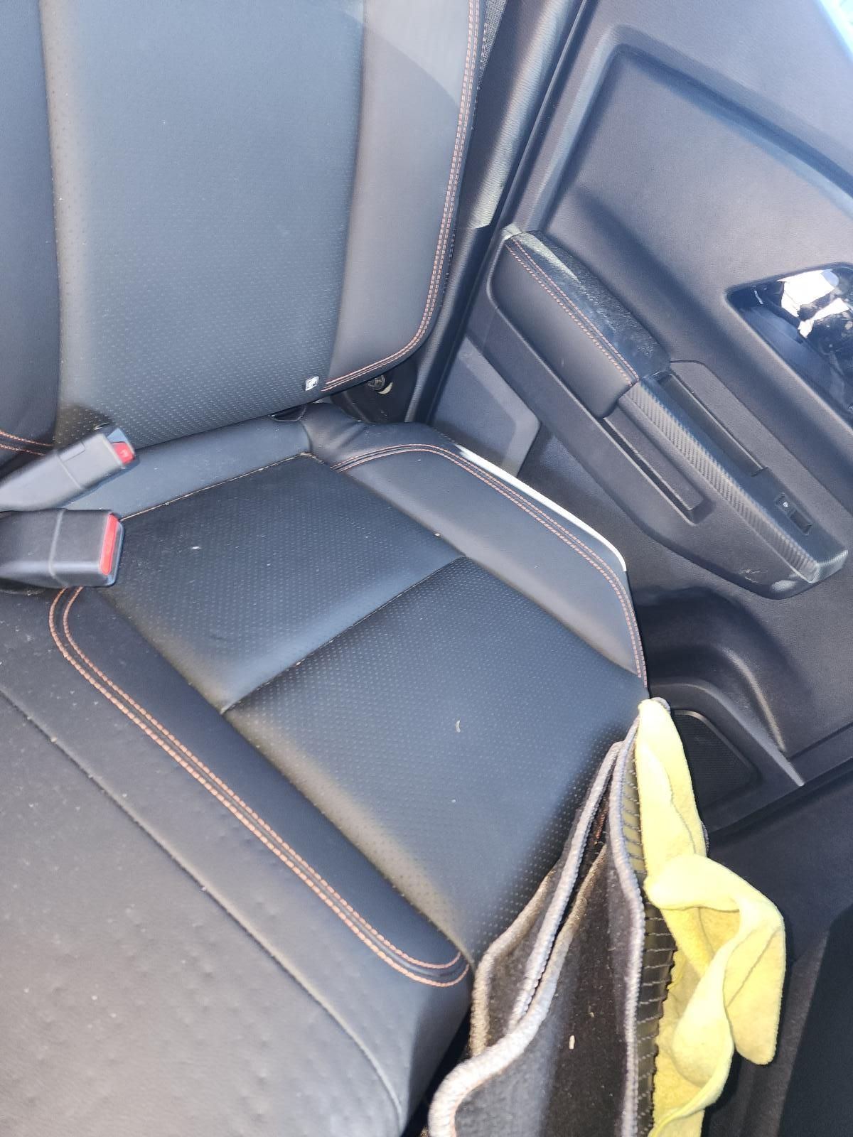 Car Back Seat With Black Leather Upholstery — South West 4WD Wreckers In Harristown, QLD