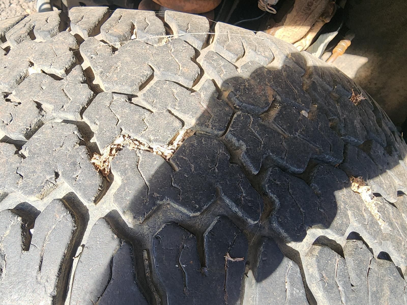 Close-up of a Worn Tyre Tread — South West 4WD Wreckers In Harristown, QLD