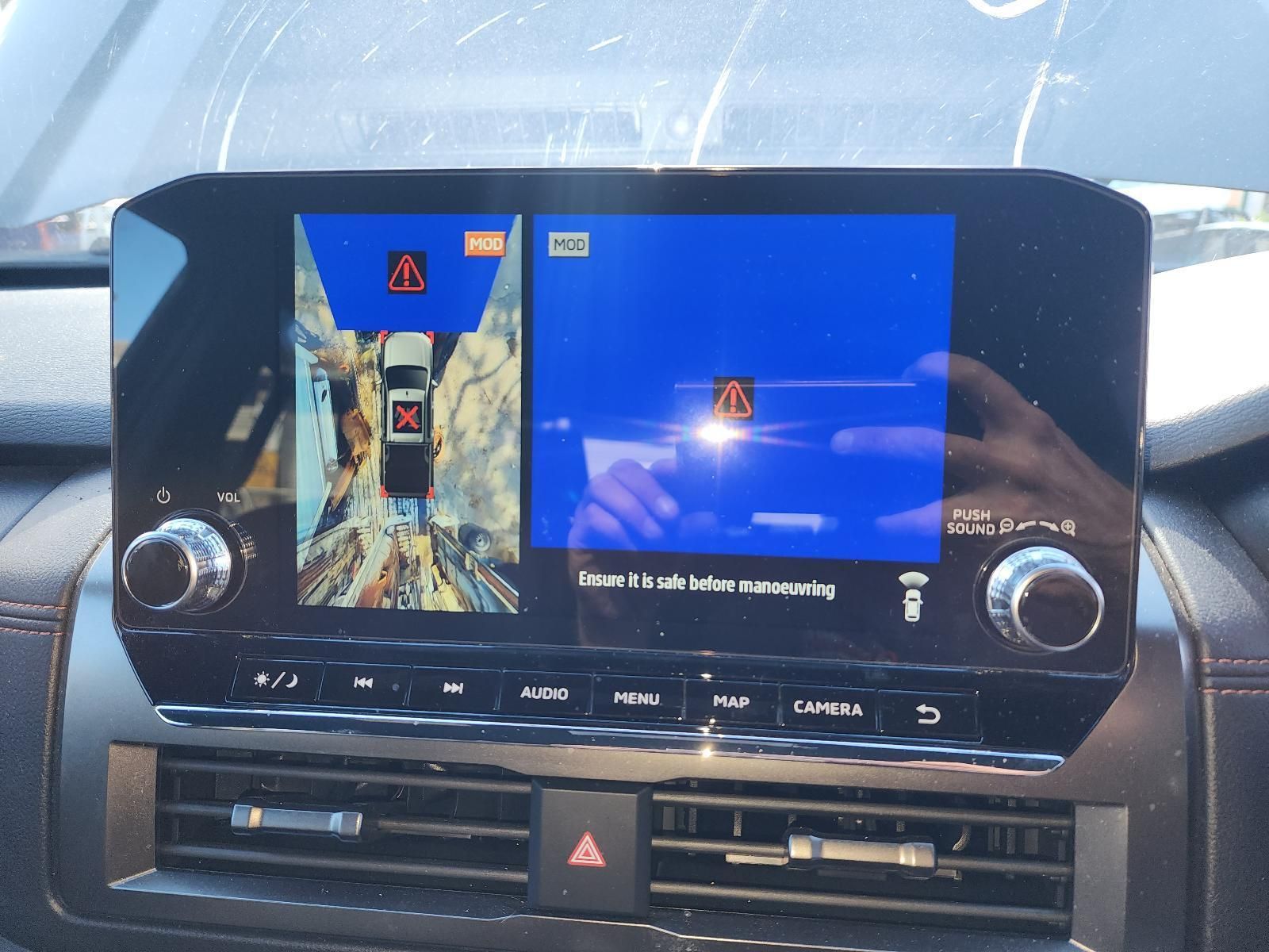 Car Dashboard Display Showing Split-screen Navigation Map — South West 4WD Wreckers In Harristown, QLD