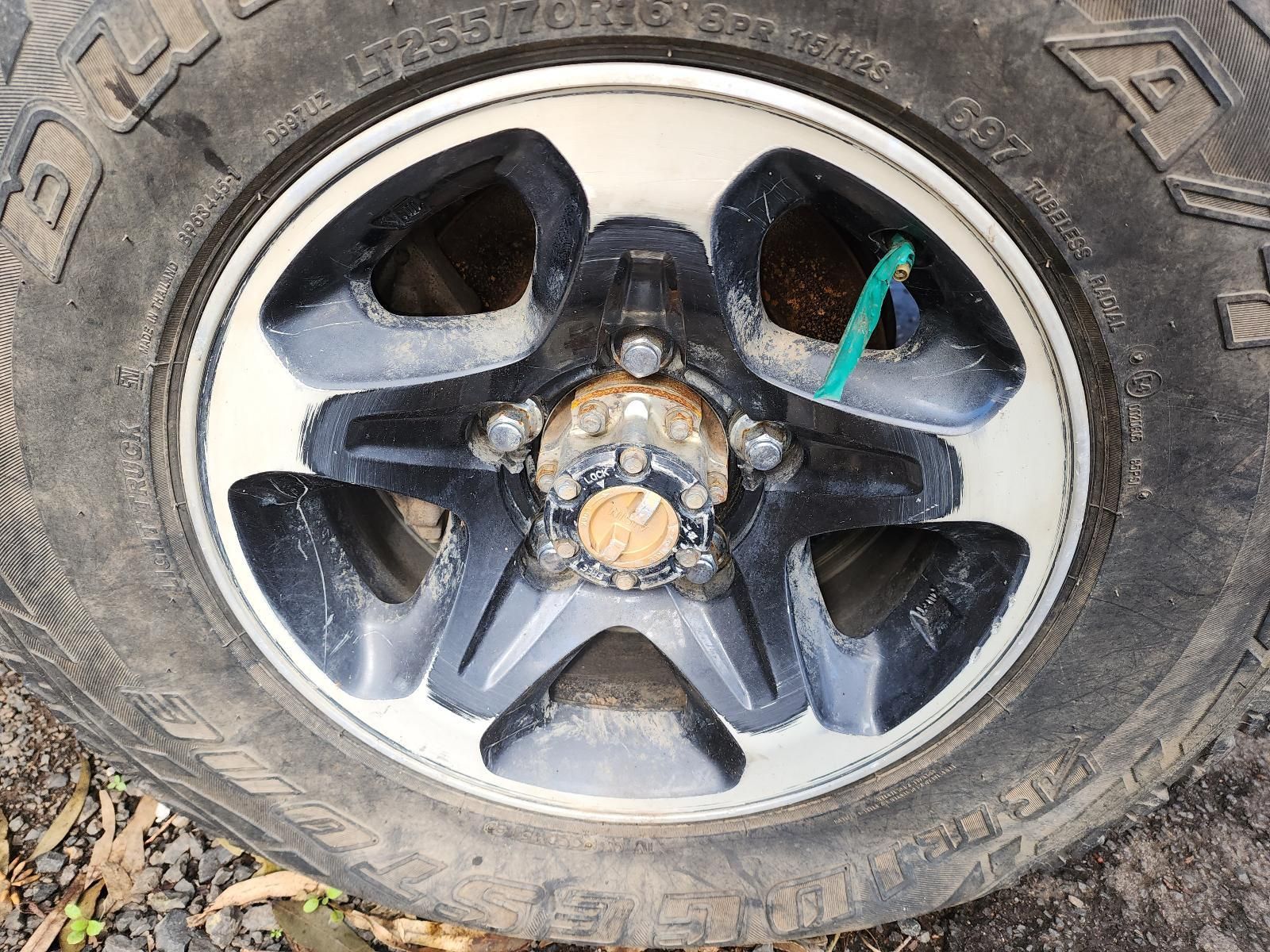 Close-up of a Car Wheel With a Black-and-silver Rim — South West 4WD Wreckers In Harristown, QLD