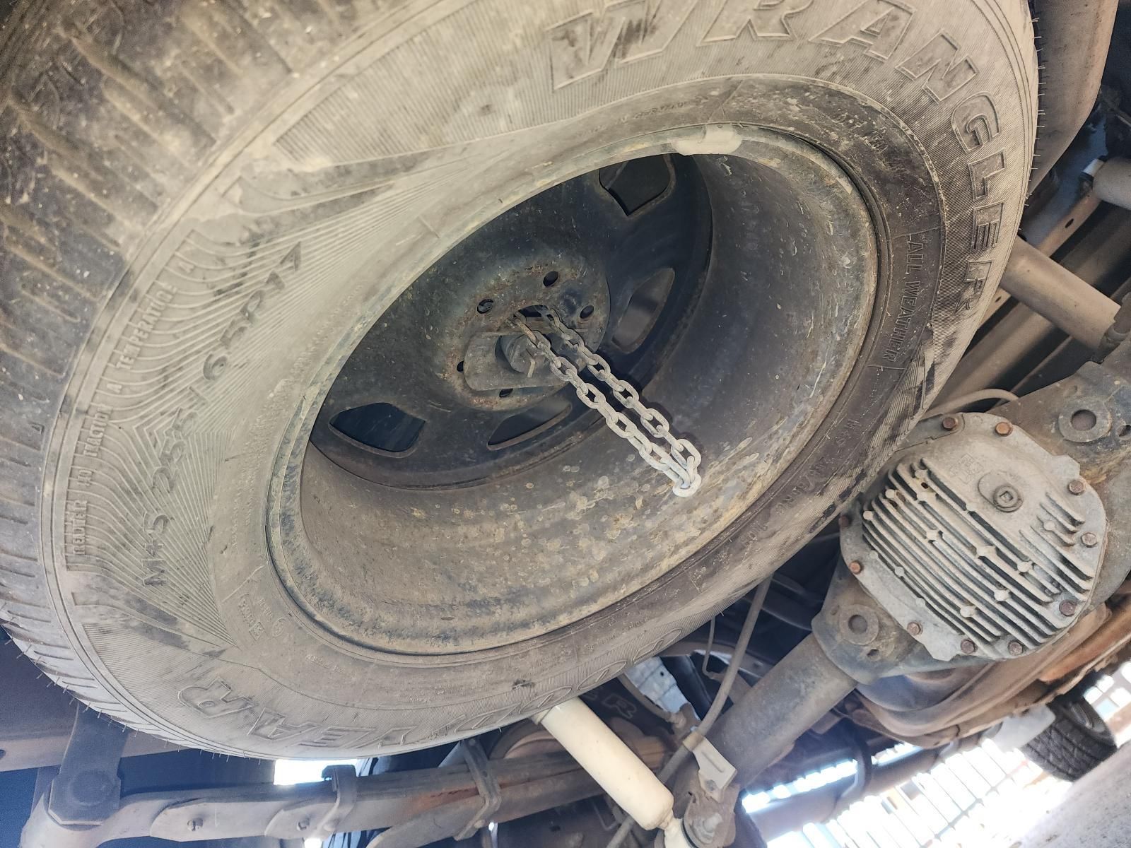 Undercarriage View of a Truck’s Spare Tire — South West 4WD Wreckers In Harristown, QLD