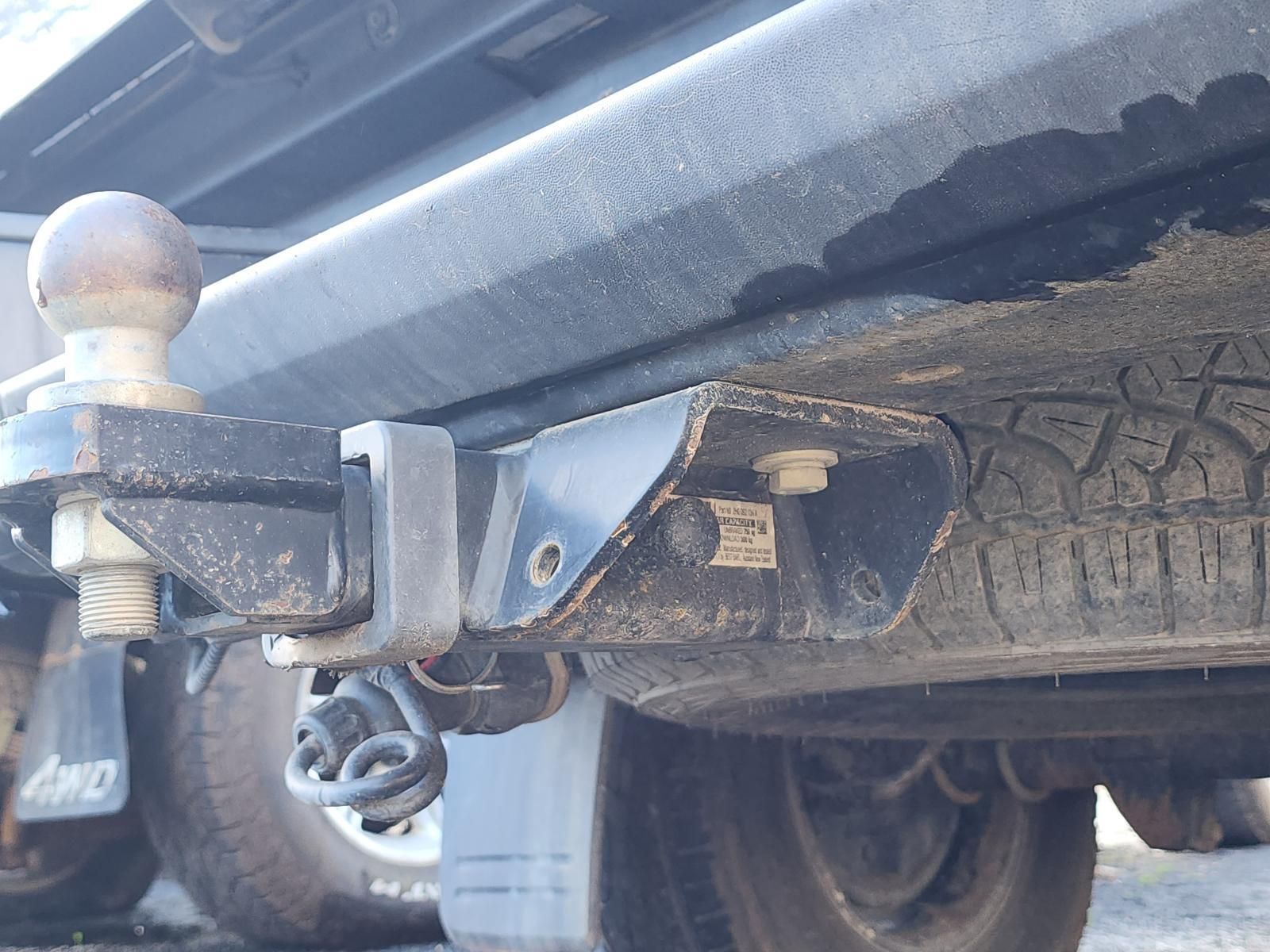 Close-up of a Hitch Assembly Under a Truck Bumper — South West 4WD Wreckers In Harristown, QLD