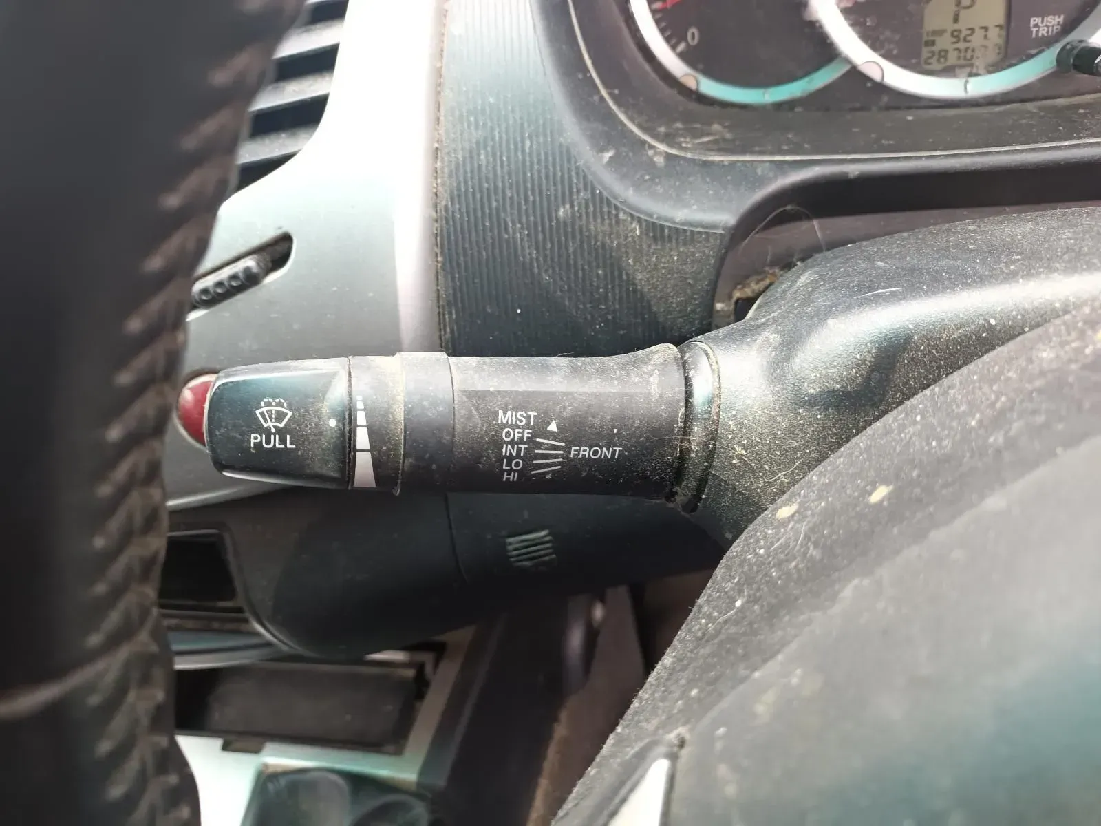 Close-up of a Car's Windshield Wiper Control Lever on a Steering Column — South West 4WD Wreckers In Harristown, QLD