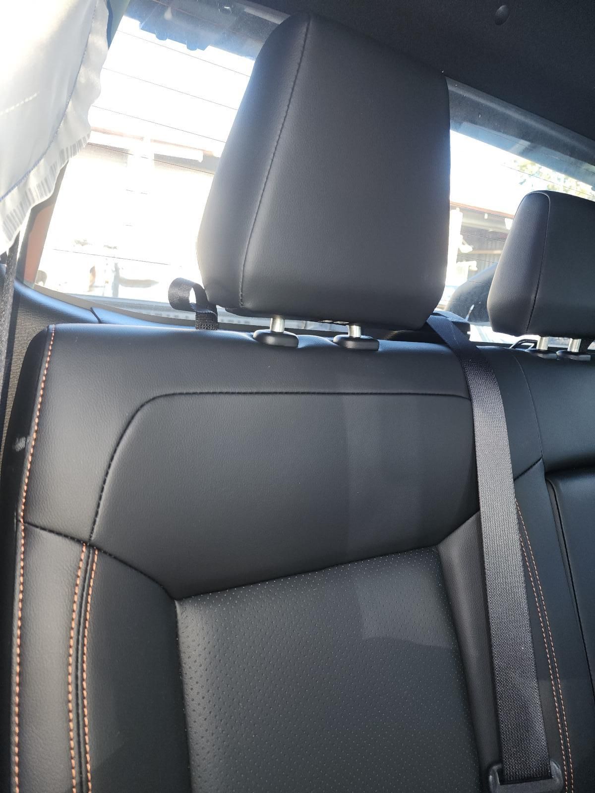 Black Leather Car Backseat With Headrests — South West 4WD Wreckers In Harristown, QLD