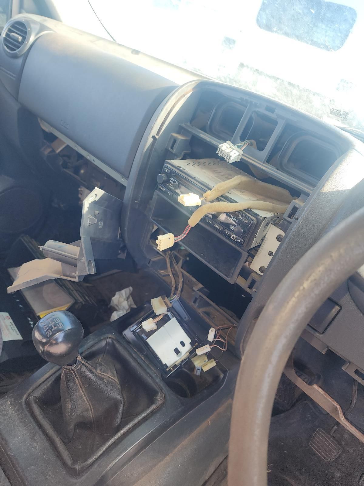 Car Interior with Dashboard Panel Removed — South West 4WD Wreckers In Harristown, QLD