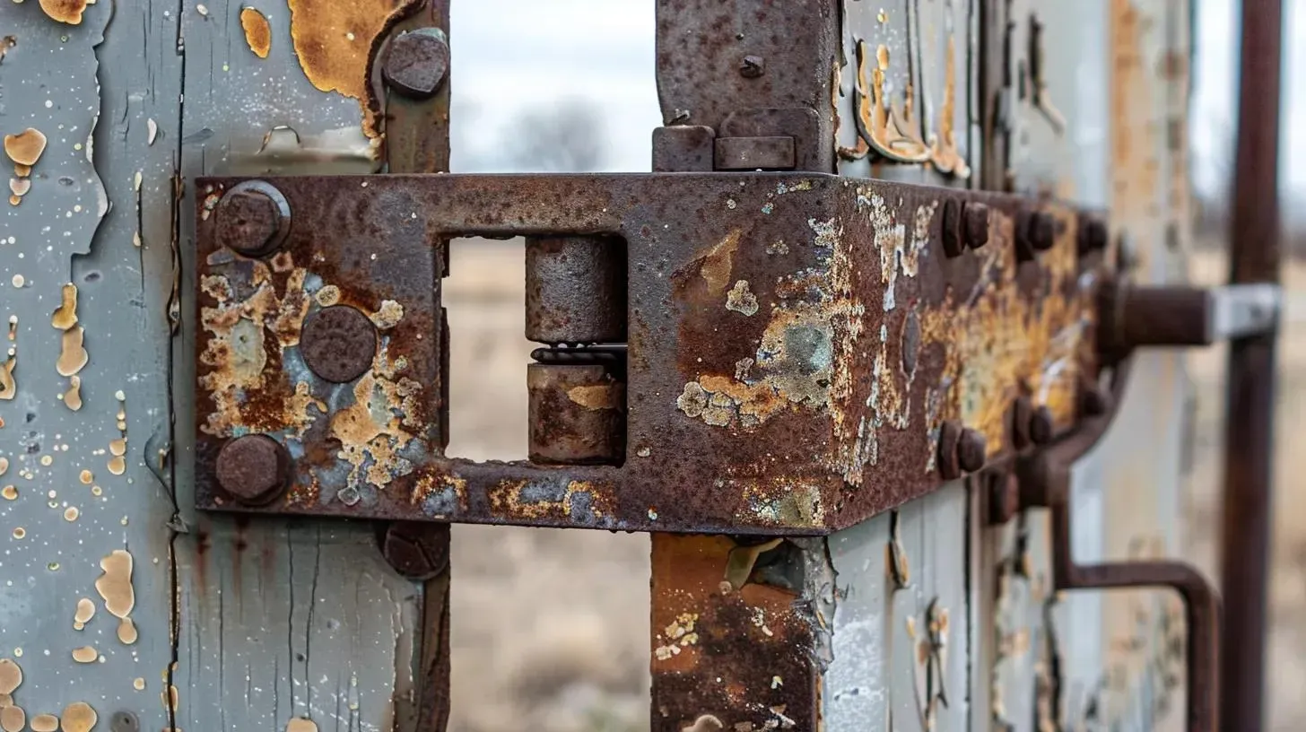 Why do gate welds crack around hinges and latch areas?