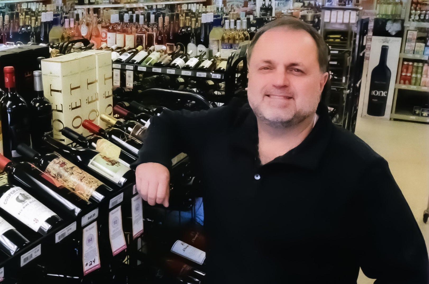 Jeff with wine in store