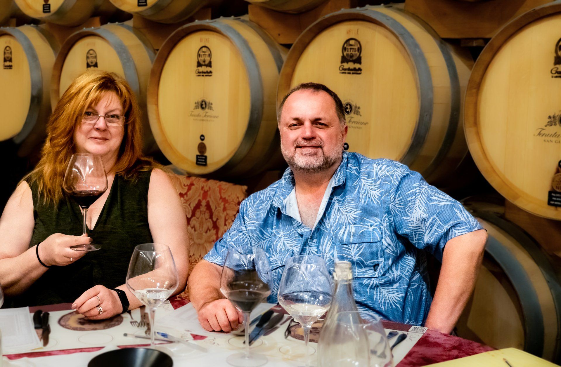 Jeff & Janice wine in Italy