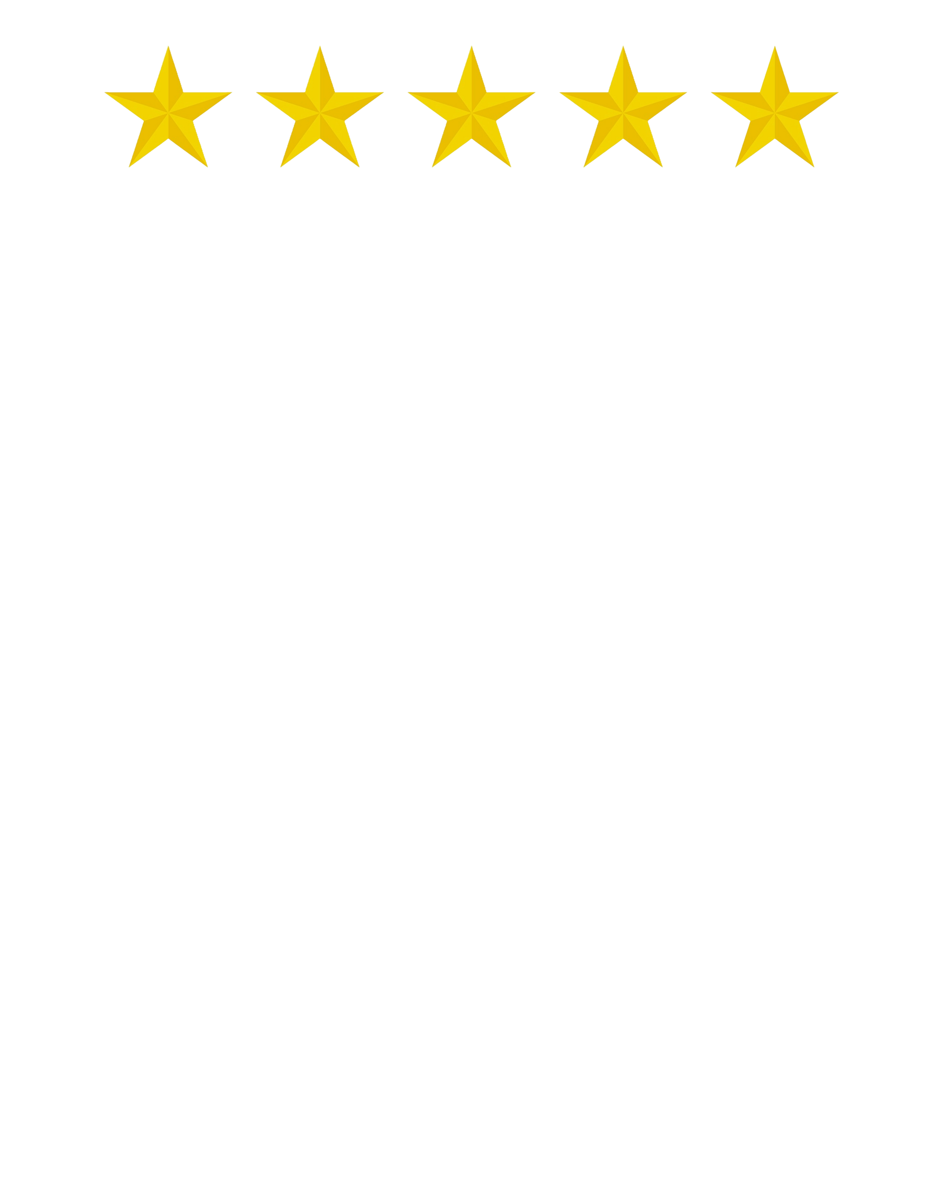 Five gold stars in a row.